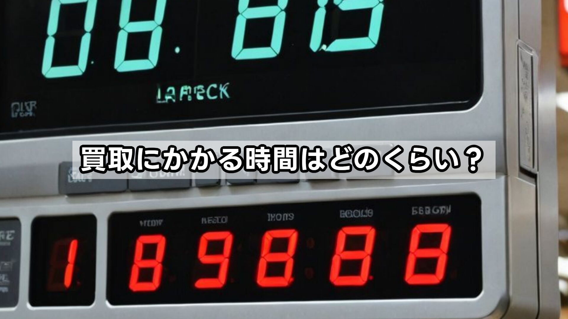 買取にかかる時間はどのくらい?