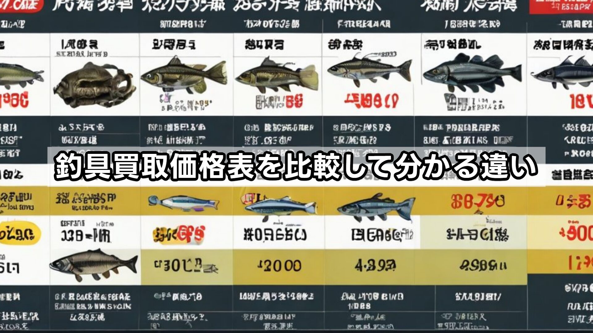 釣具買取価格表を比較して分かる違い