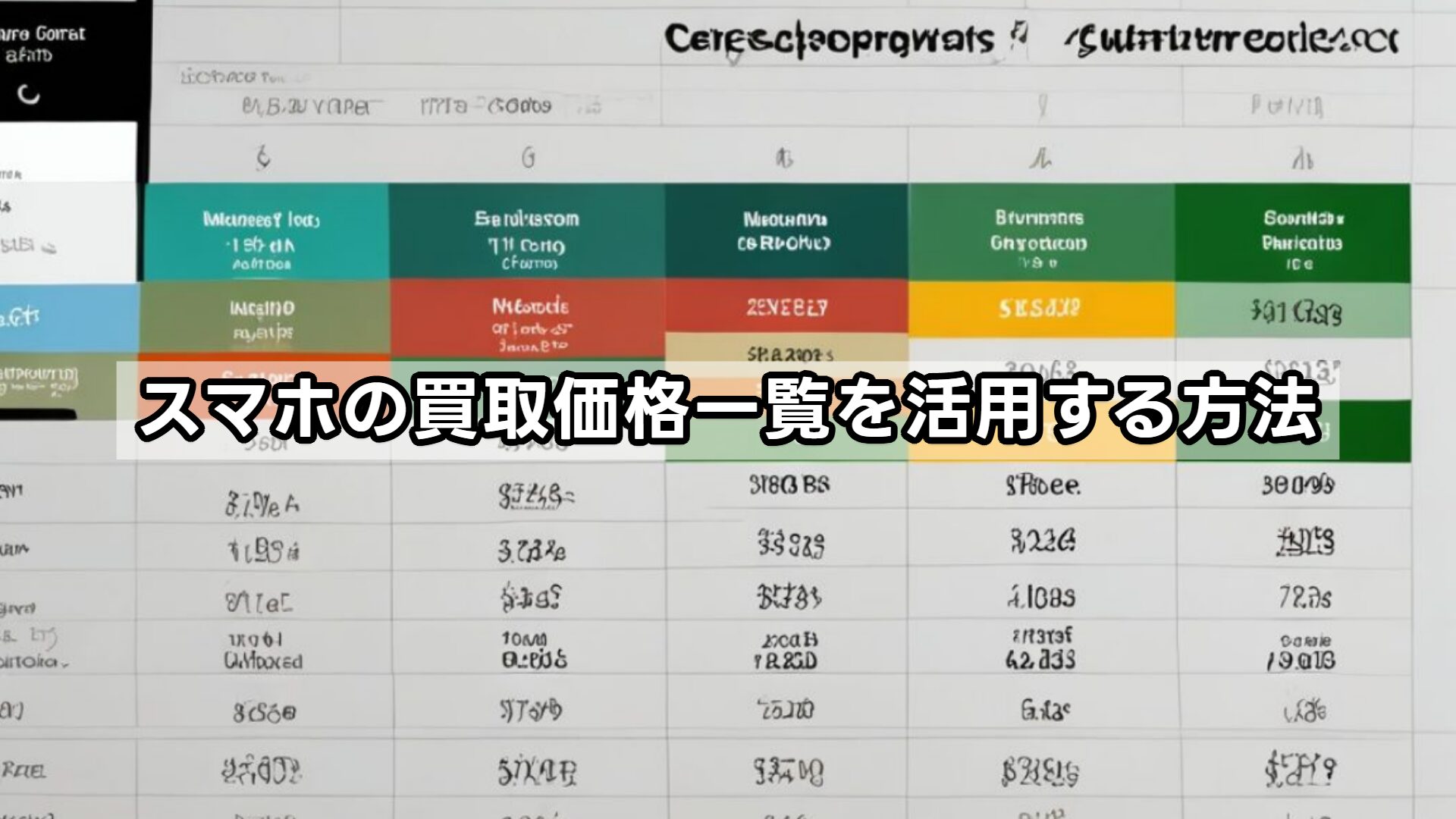 スマホの買取価格一覧を活用する方法