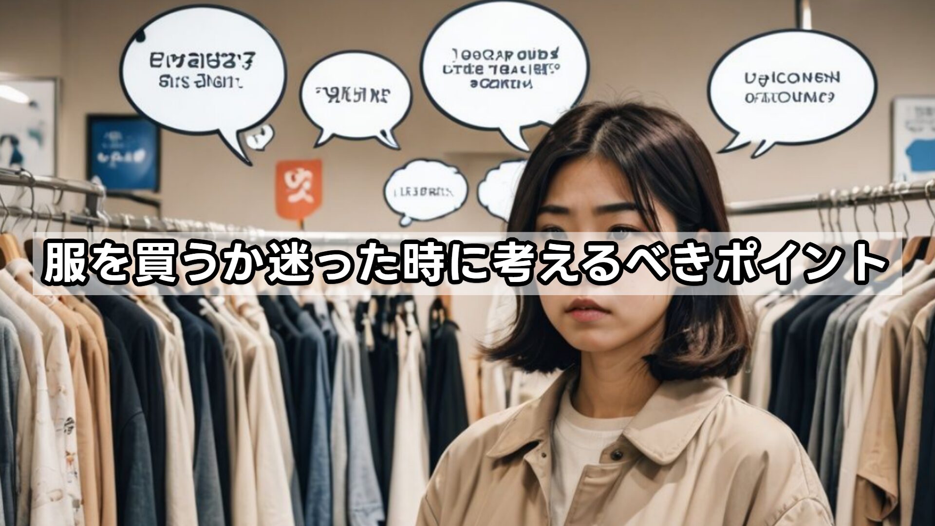 服を買うか迷った時に考えるべきポイント