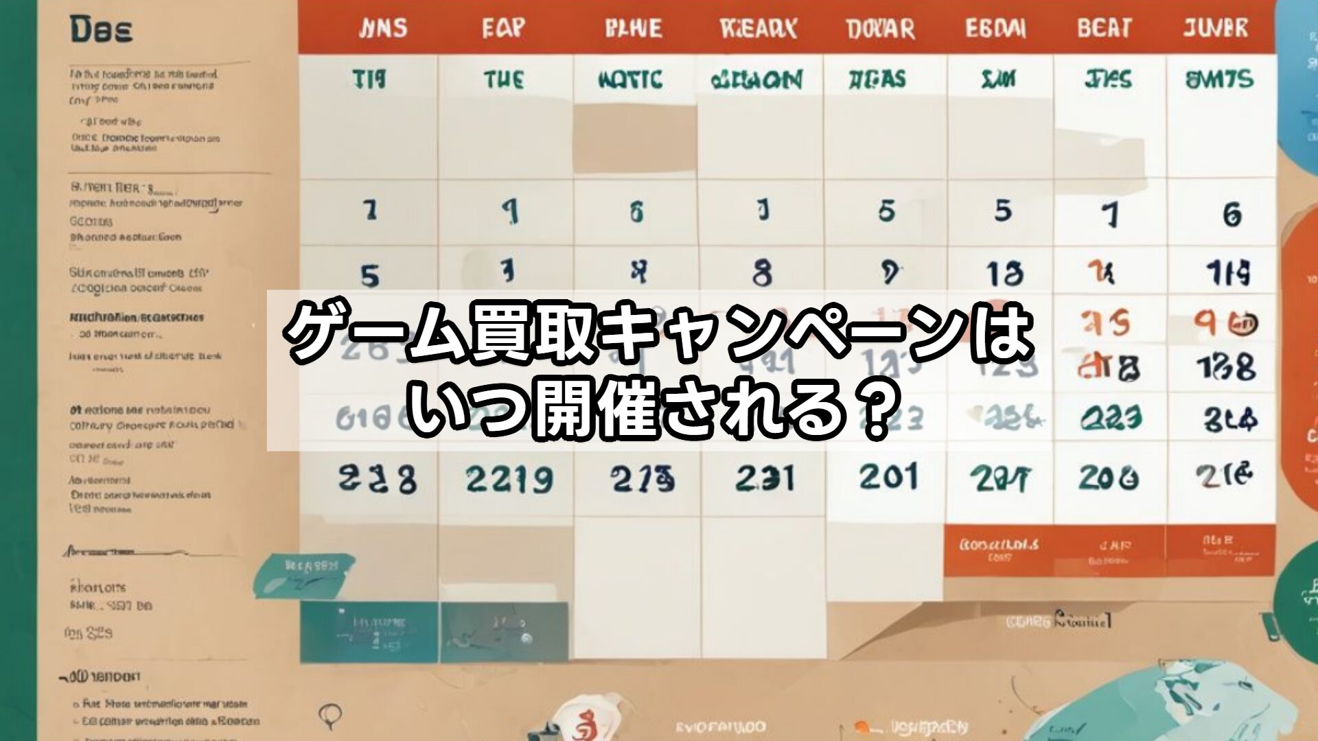 ゲーム買取キャンペーンはいつ開催される？