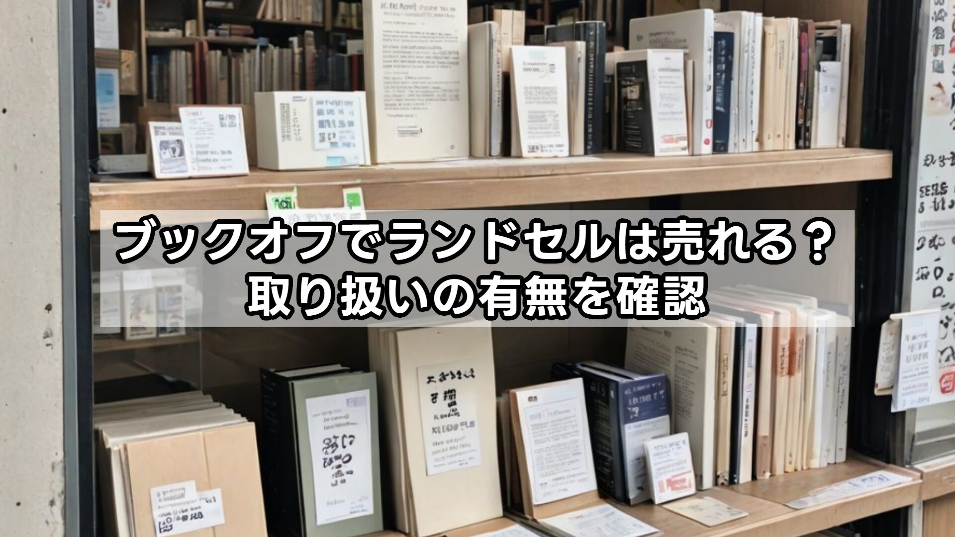 ブックオフでランドセルは売れる？取り扱いの有無を確認