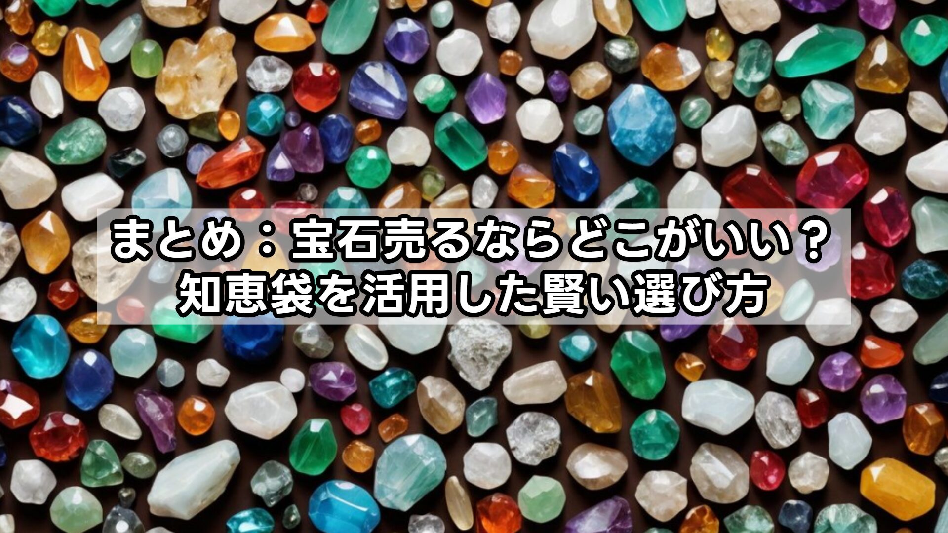 まとめ：宝石売るならどこがいい？知恵袋を活用した賢い選び方