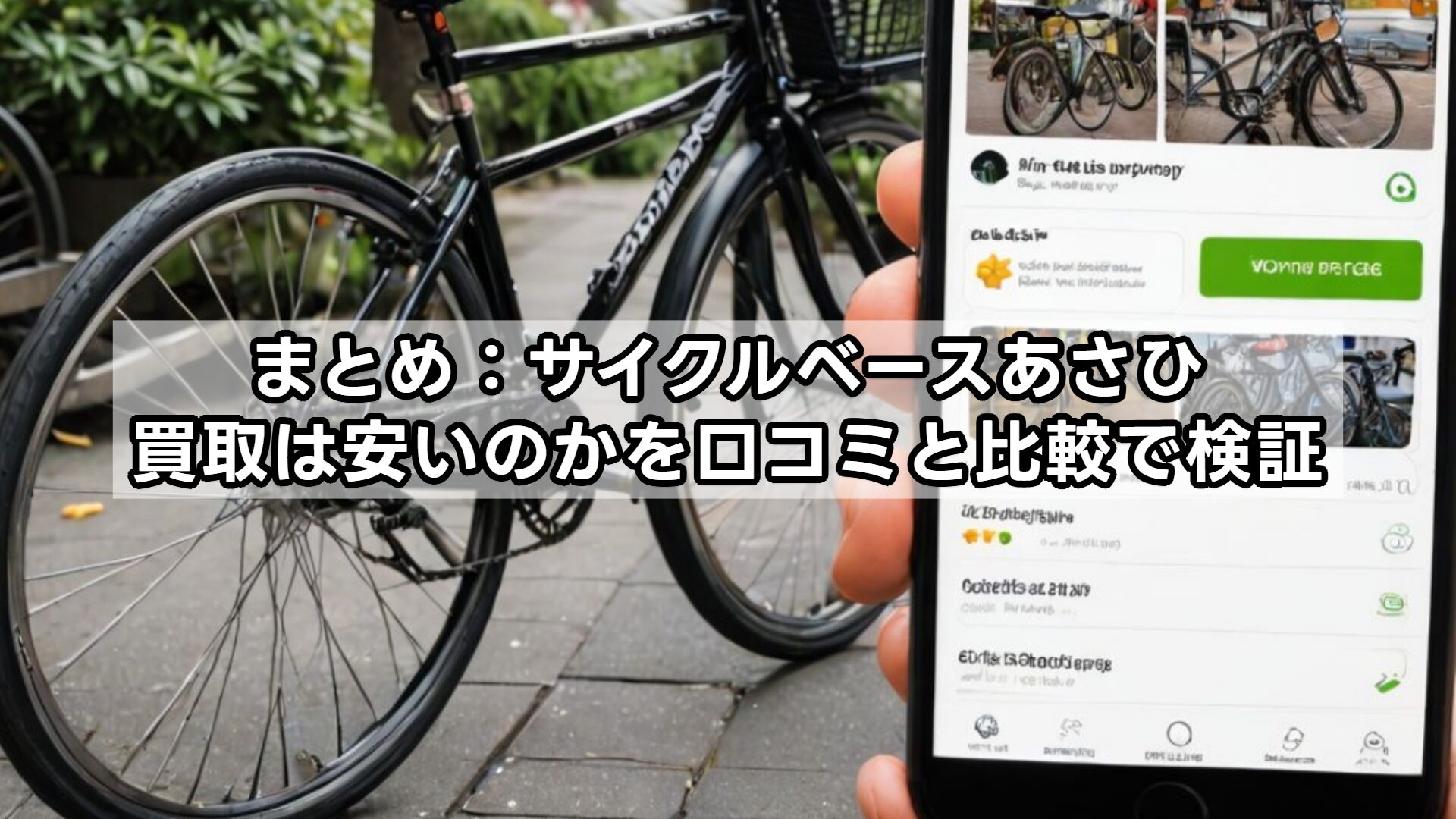 まとめ：サイクルベースあさひ買取は安いのかを口コミと比較で検証