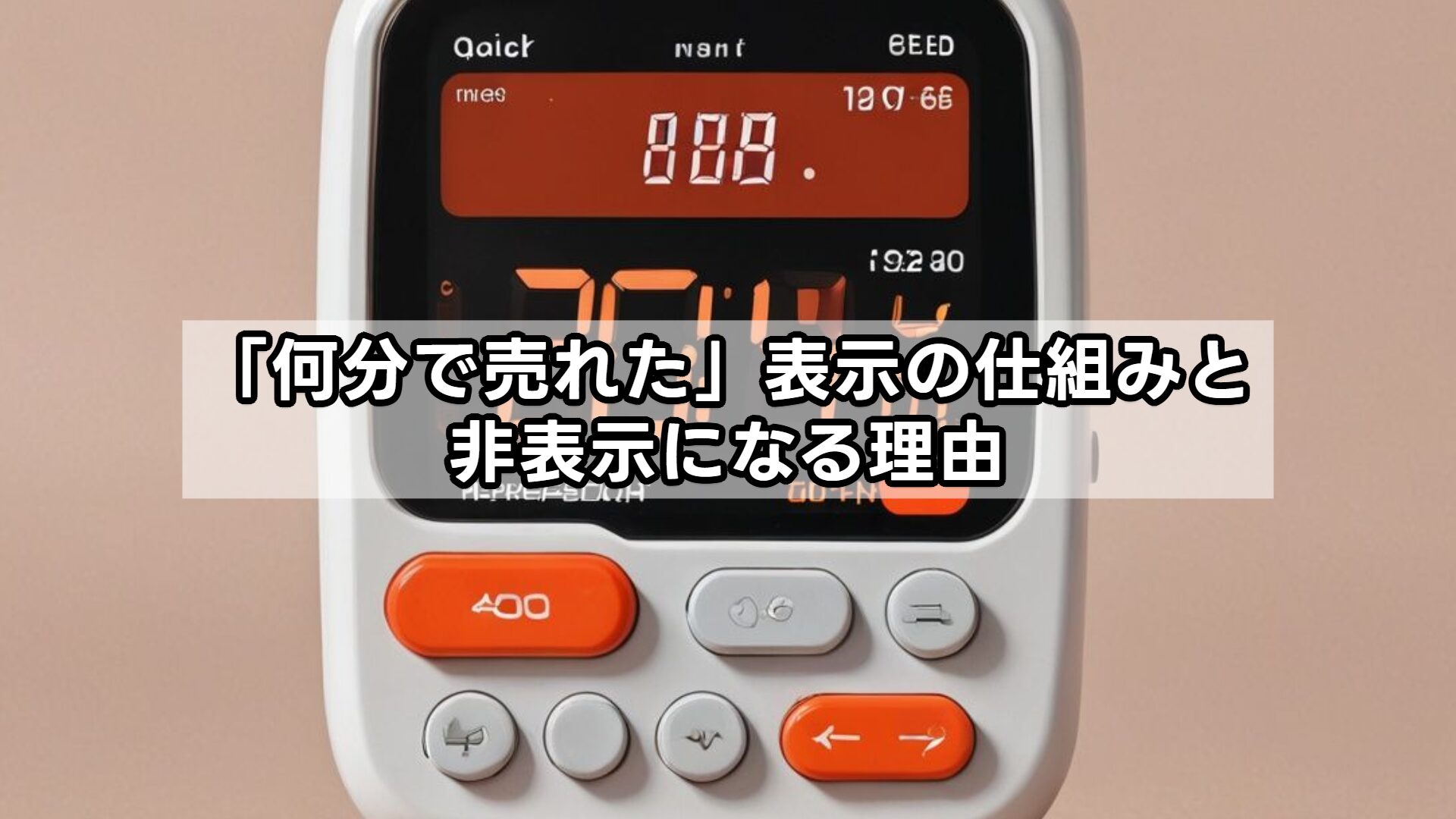 「何分で売れた」表示の仕組みと非表示になる理由