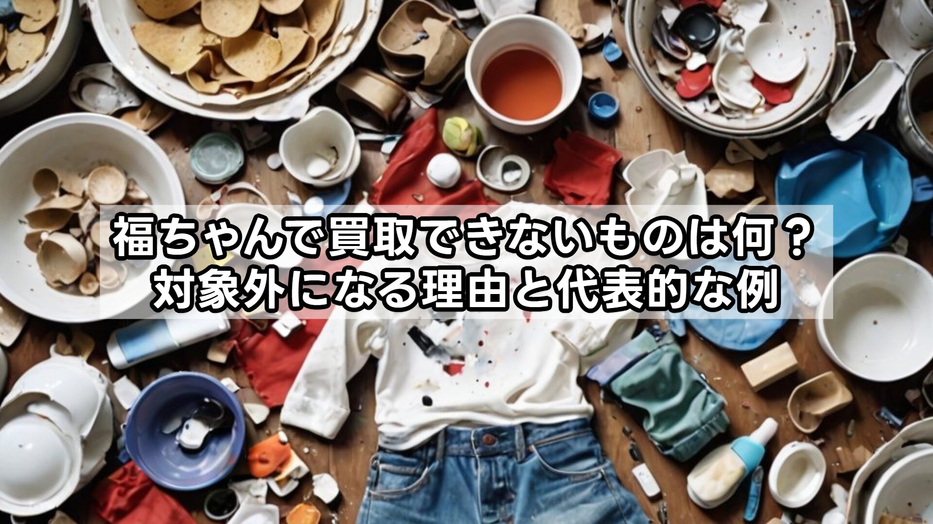 福ちゃんで買取できないものは何？対象外になる理由と代表的な例
