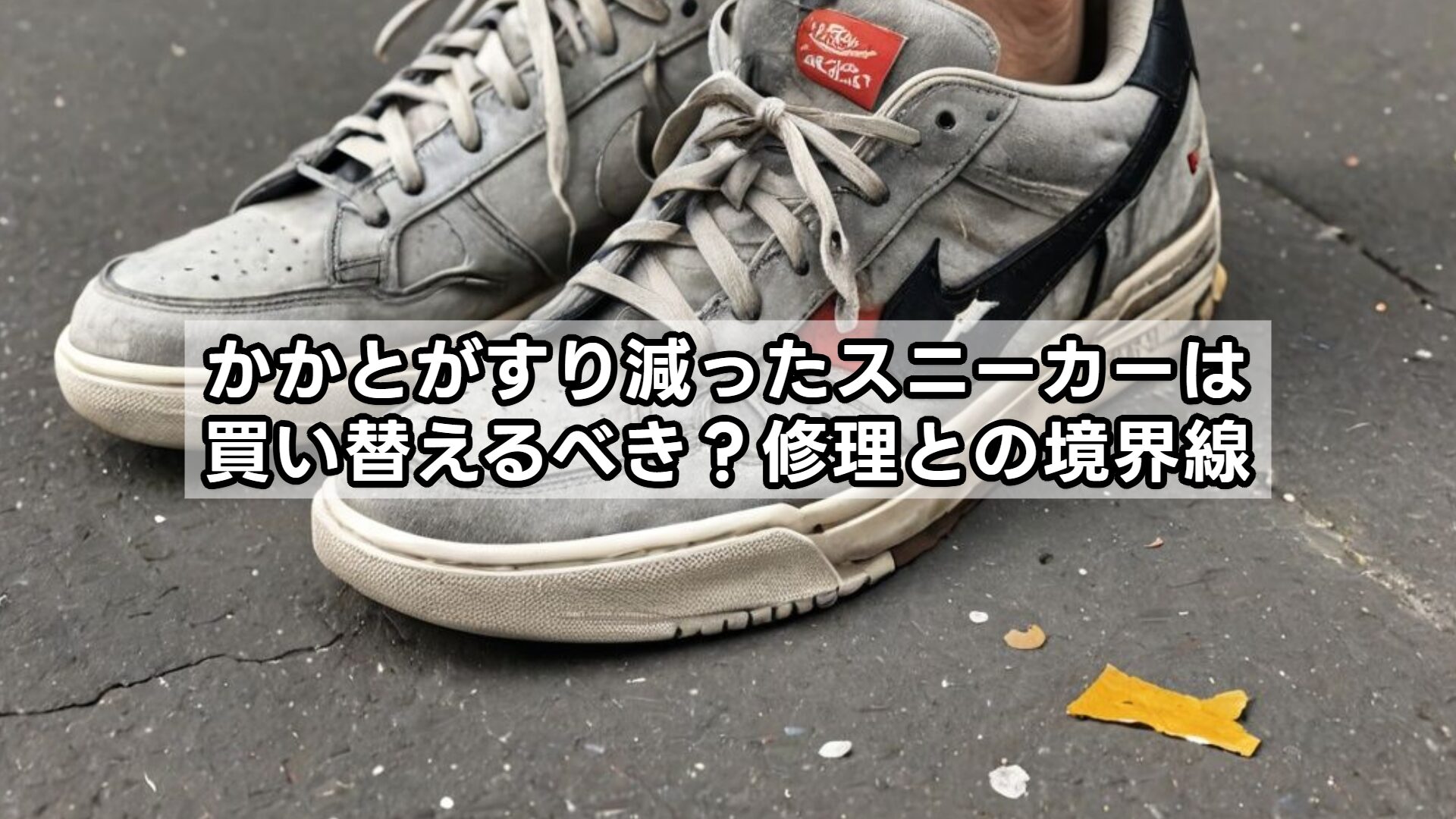 かかとがすり減ったスニーカーは買い替えるべき？修理との境界線