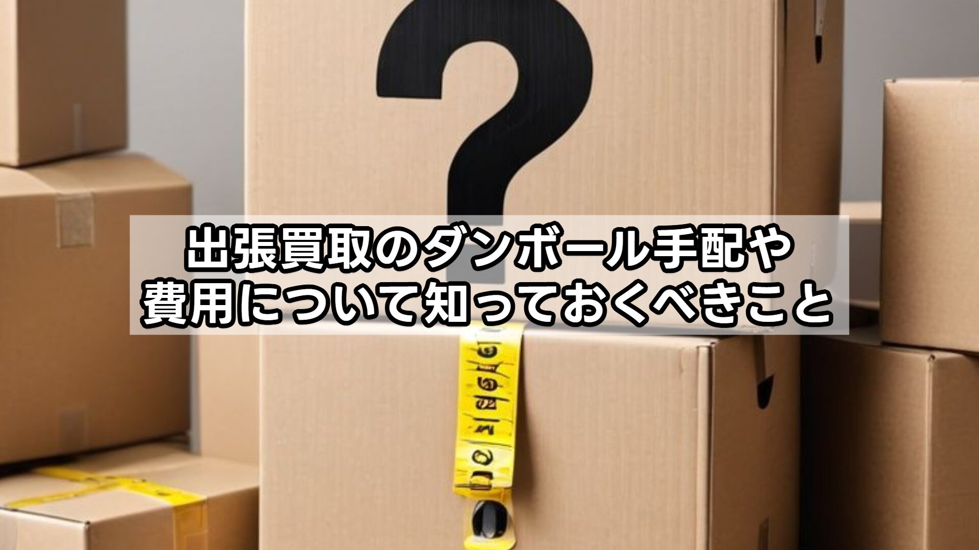 出張買取のダンボール手配や費用について知っておくべきこと