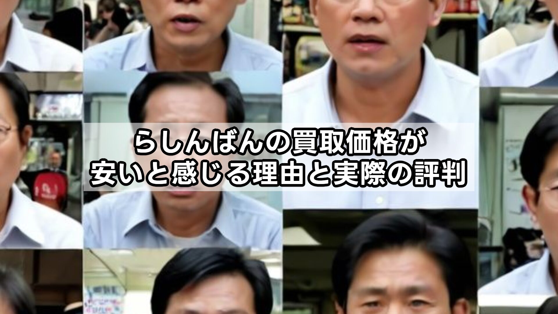 らしんばんの買取価格が安いと感じる理由と実際の評判