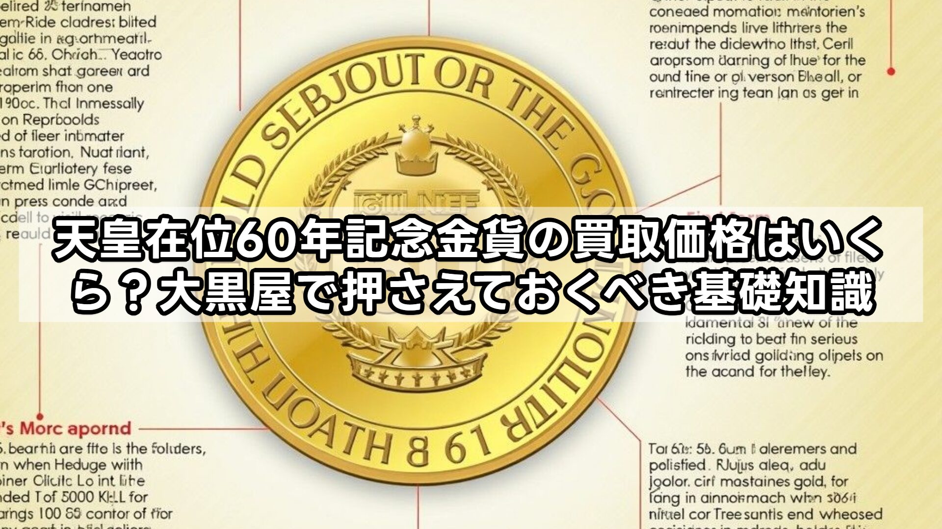 天皇在位60年記念金貨の買取価格はいくら?大黒屋で押さえておくべき基礎知識