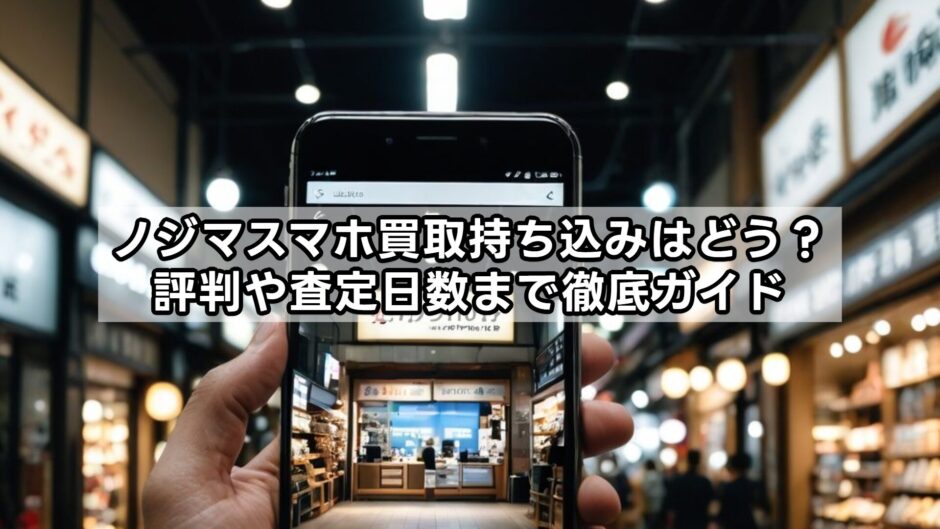 ノジマスマホ買取持ち込みはどう？評判や査定日数まで徹底ガイド