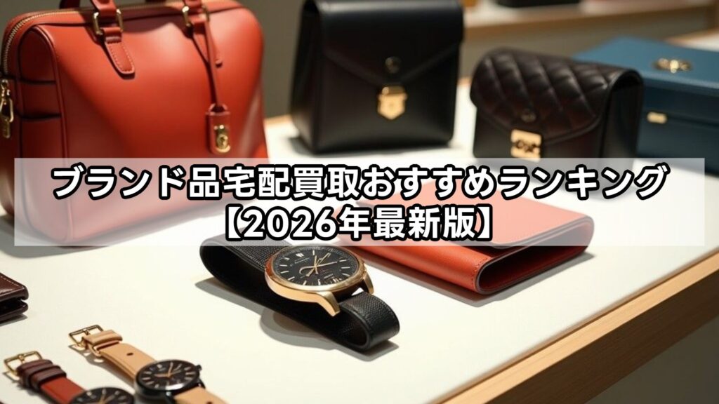 ブランド品宅配買取おすすめランキング【2026年最新版】