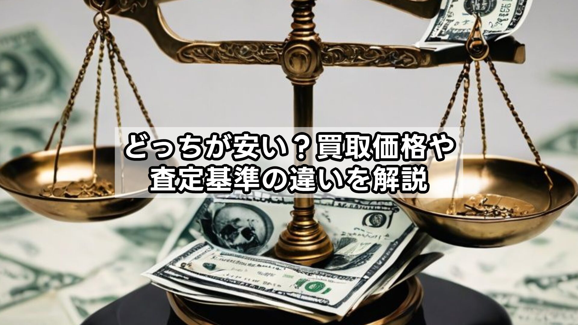 どっちが安い？買取価格や査定基準の違いを解説
