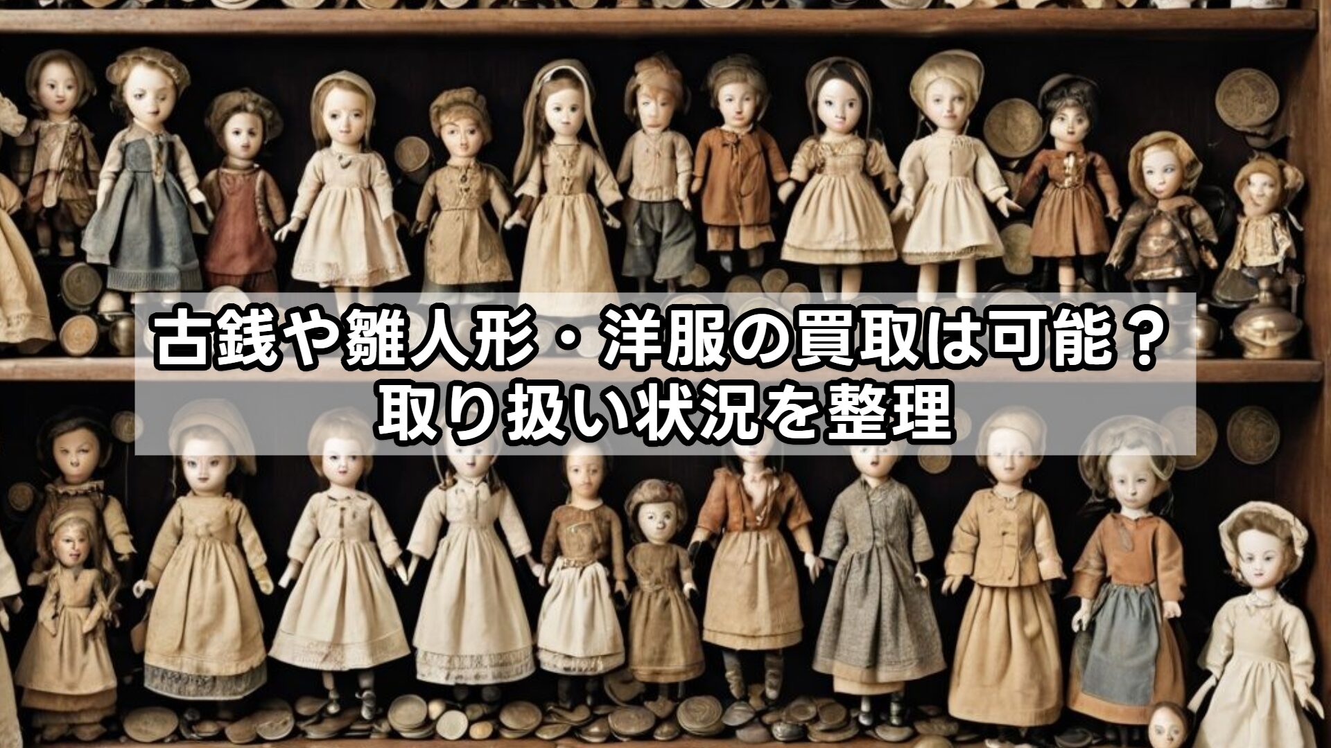 古銭や雛人形・洋服の買取は可能？取り扱い状況を整理