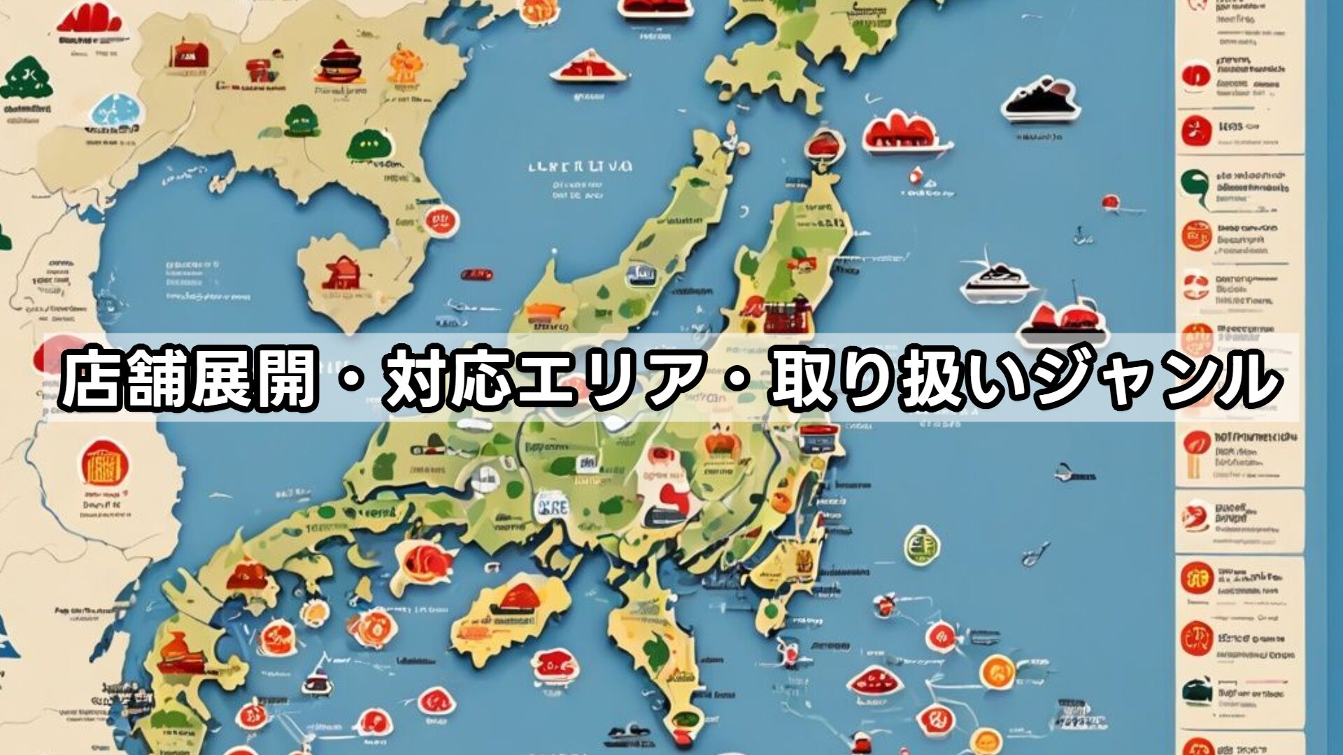 店舗展開・対応エリア・取り扱いジャンル