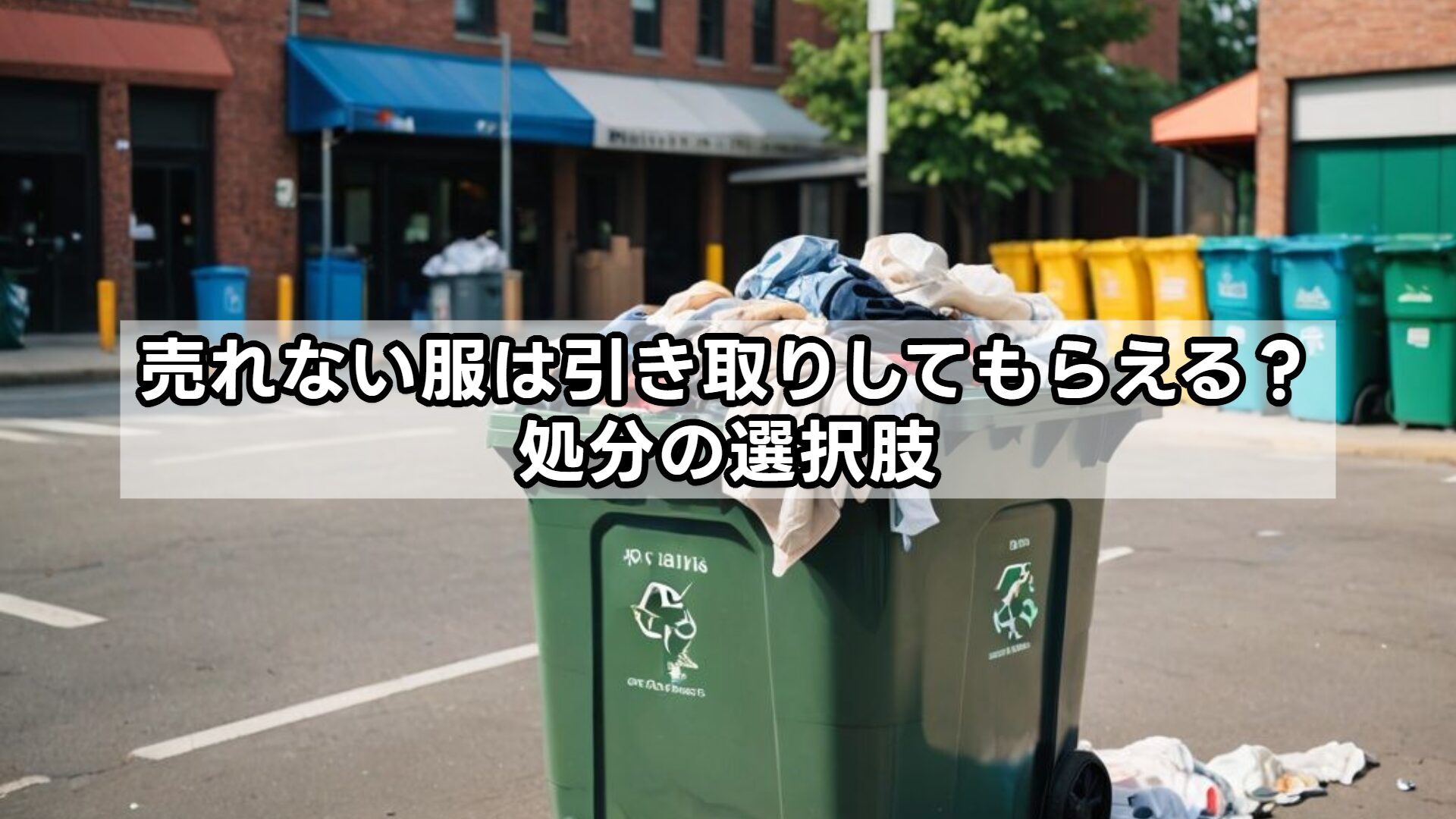 売れない服は引き取りしてもらえる？処分の選択肢