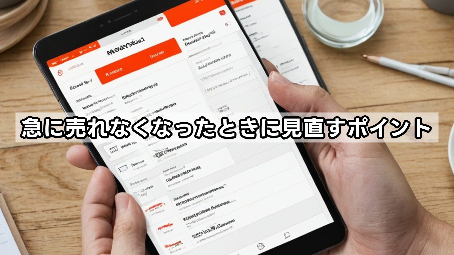 急に売れなくなったときに見直すポイント