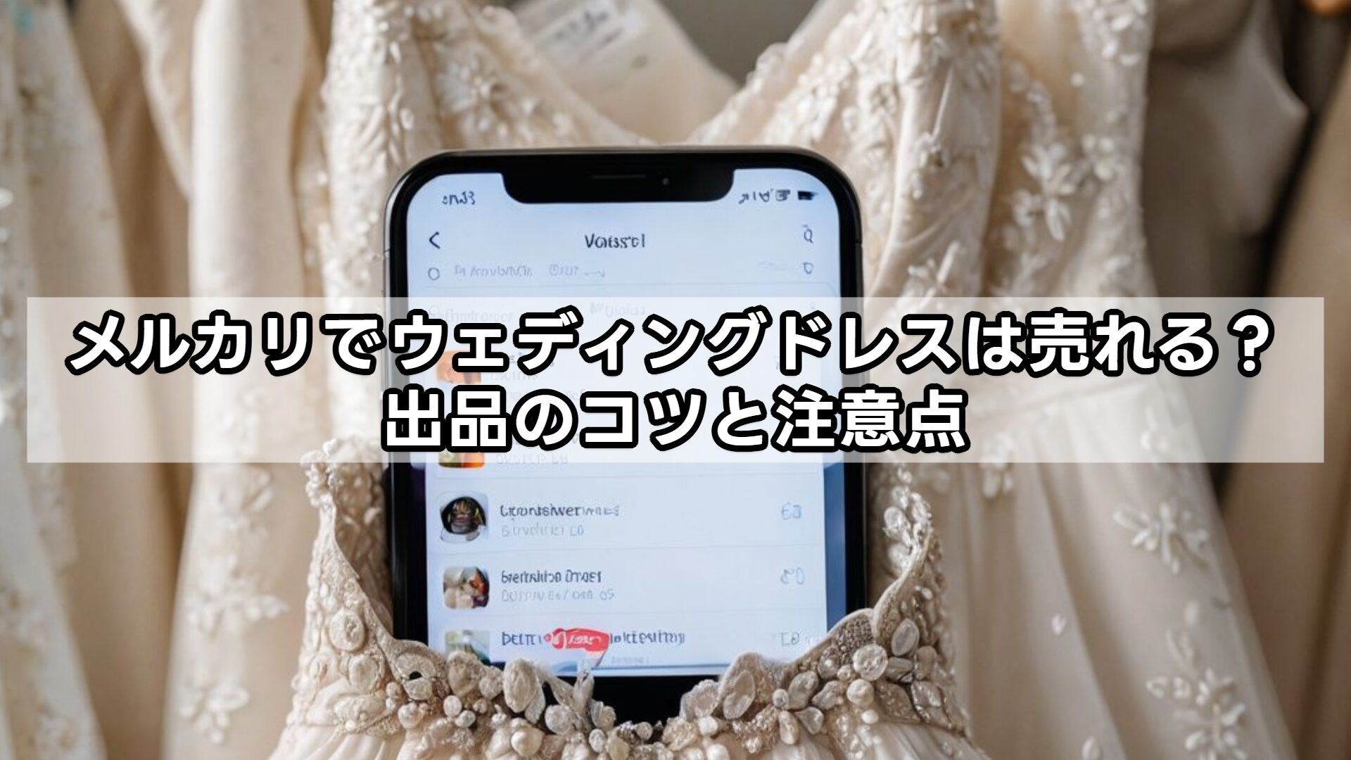 メルカリでウェディングドレスは売れる？出品のコツと注意点