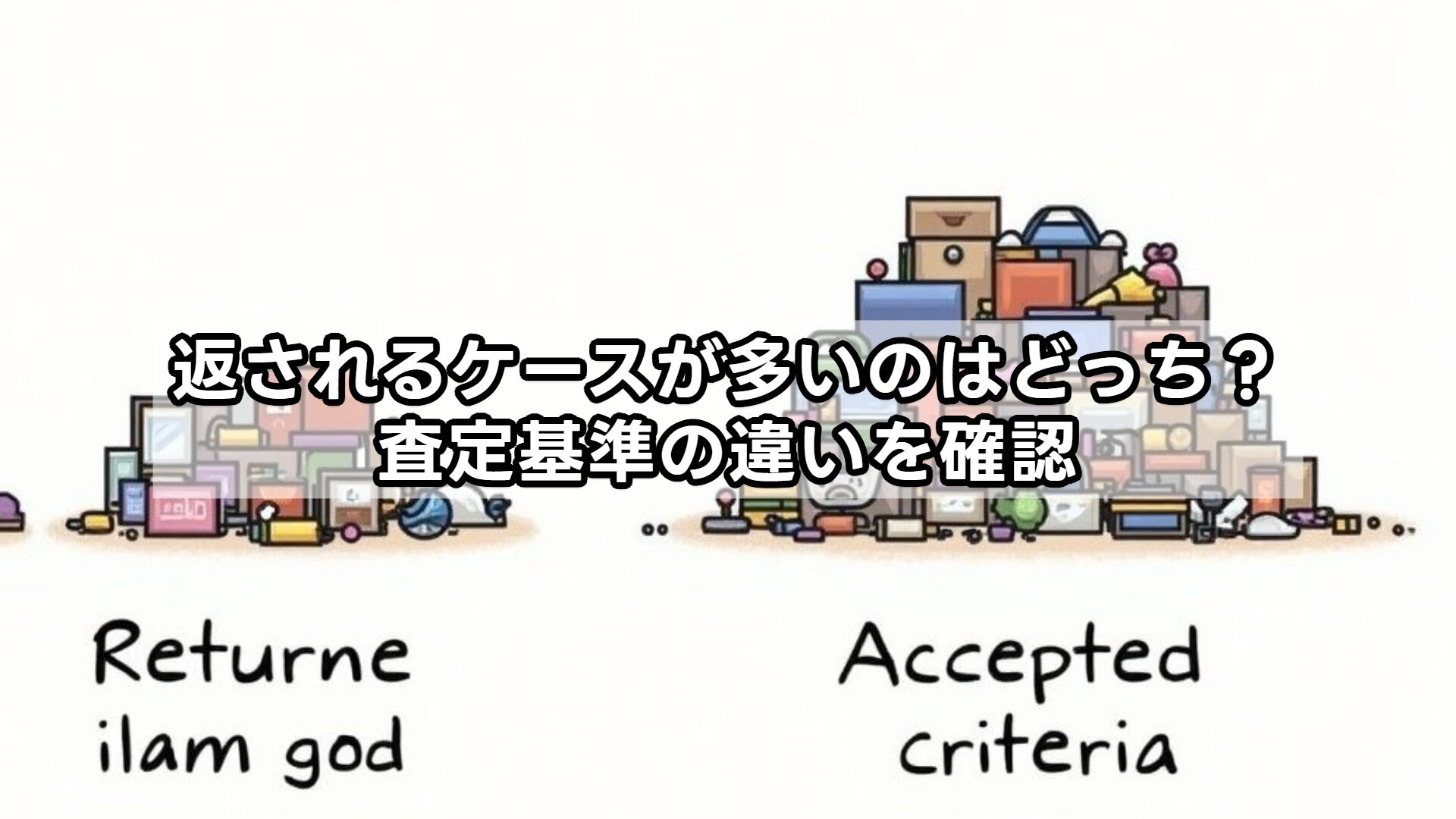 返されるケースが多いのはどっち？査定基準の違いを確認