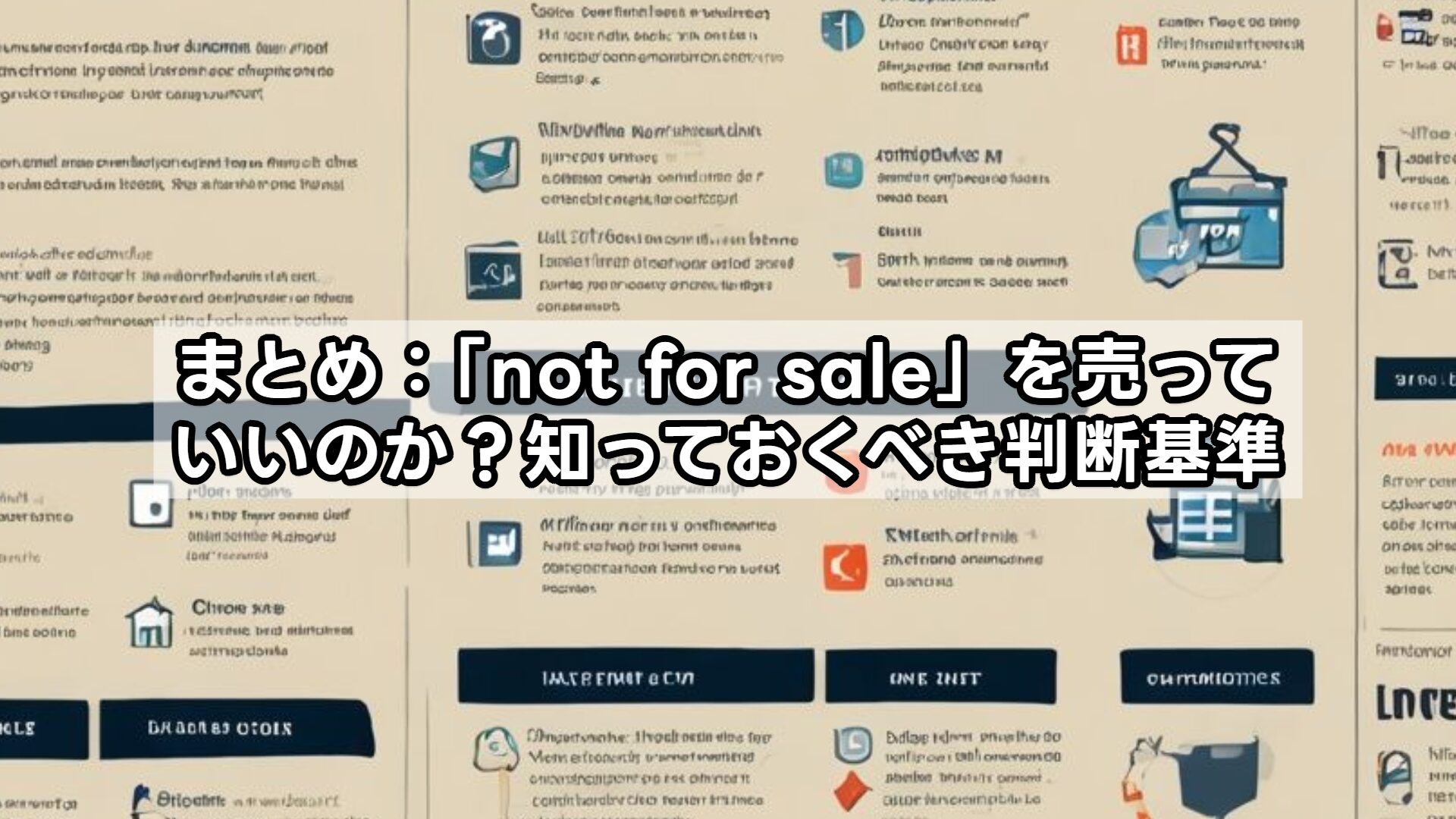 まとめ：「not for sale」を売っていいのか？知っておくべき判断基準