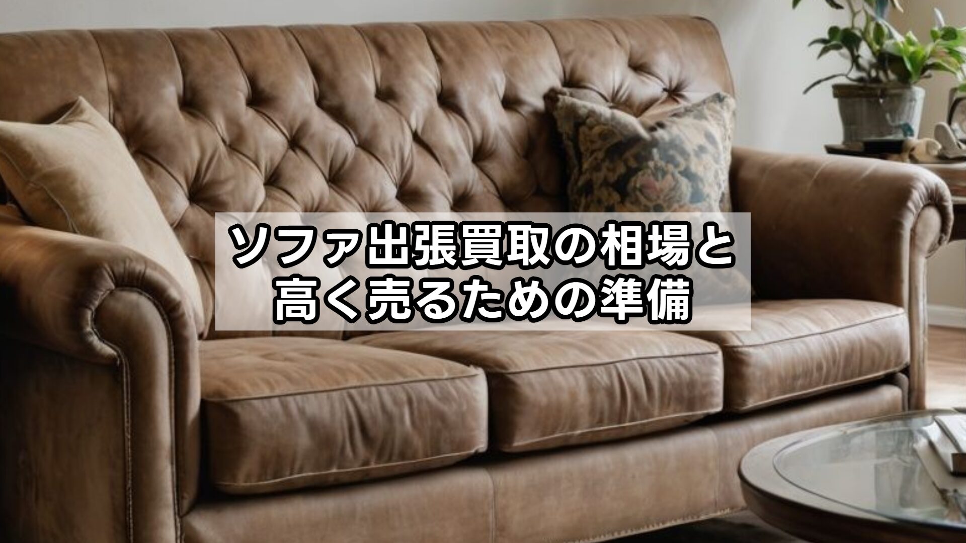 ソファ出張買取の相場と高く売るための準備