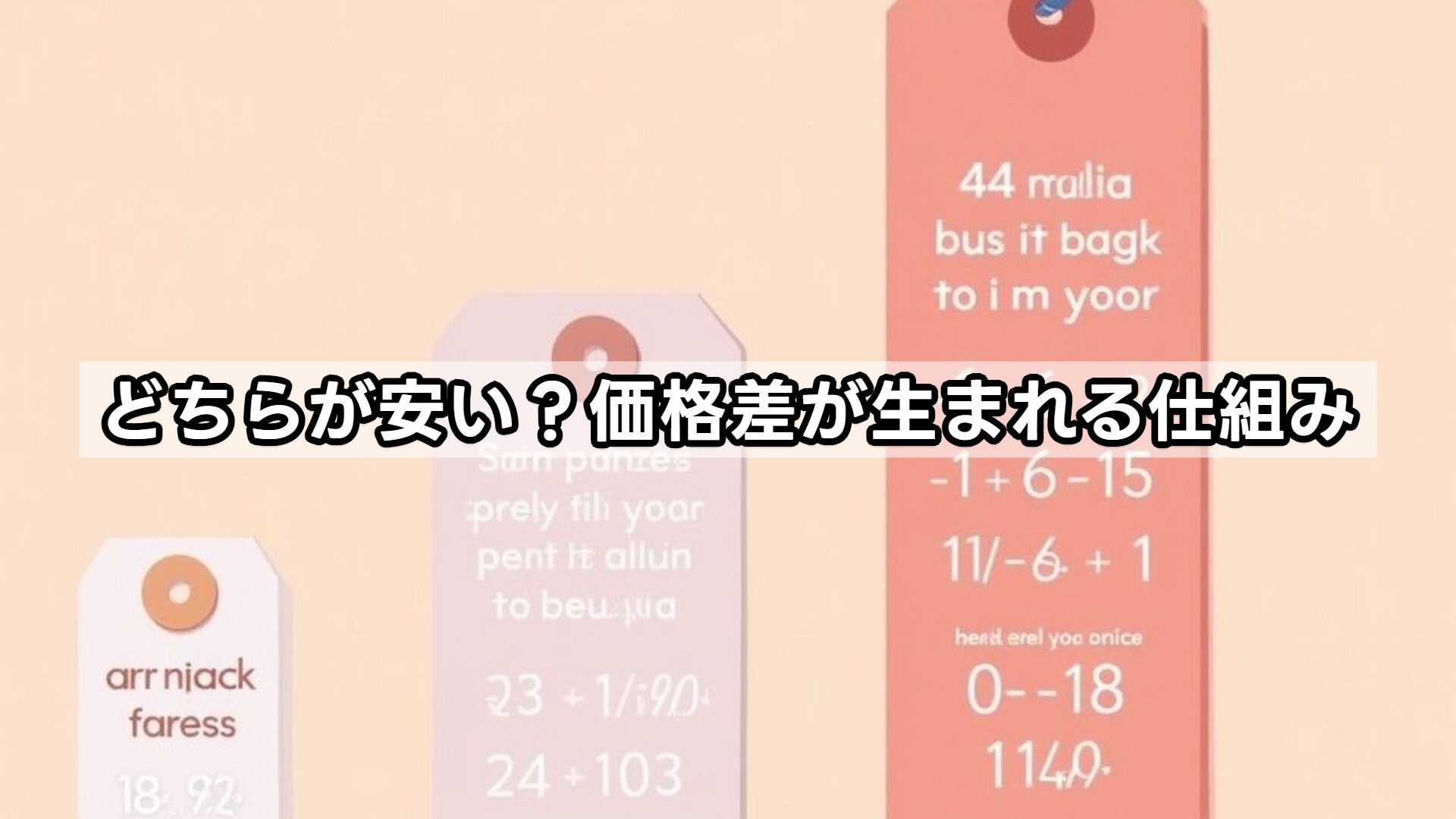 どちらが安い？価格差が生まれる仕組み