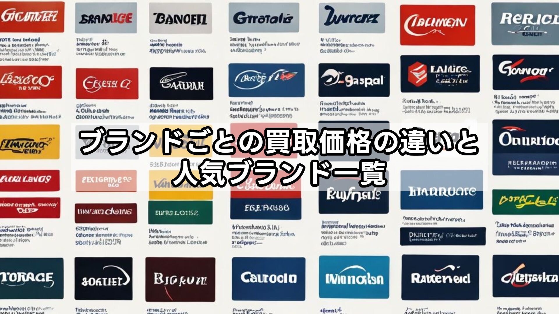 ブランドごとの買取価格の違いと人気ブランド一覧