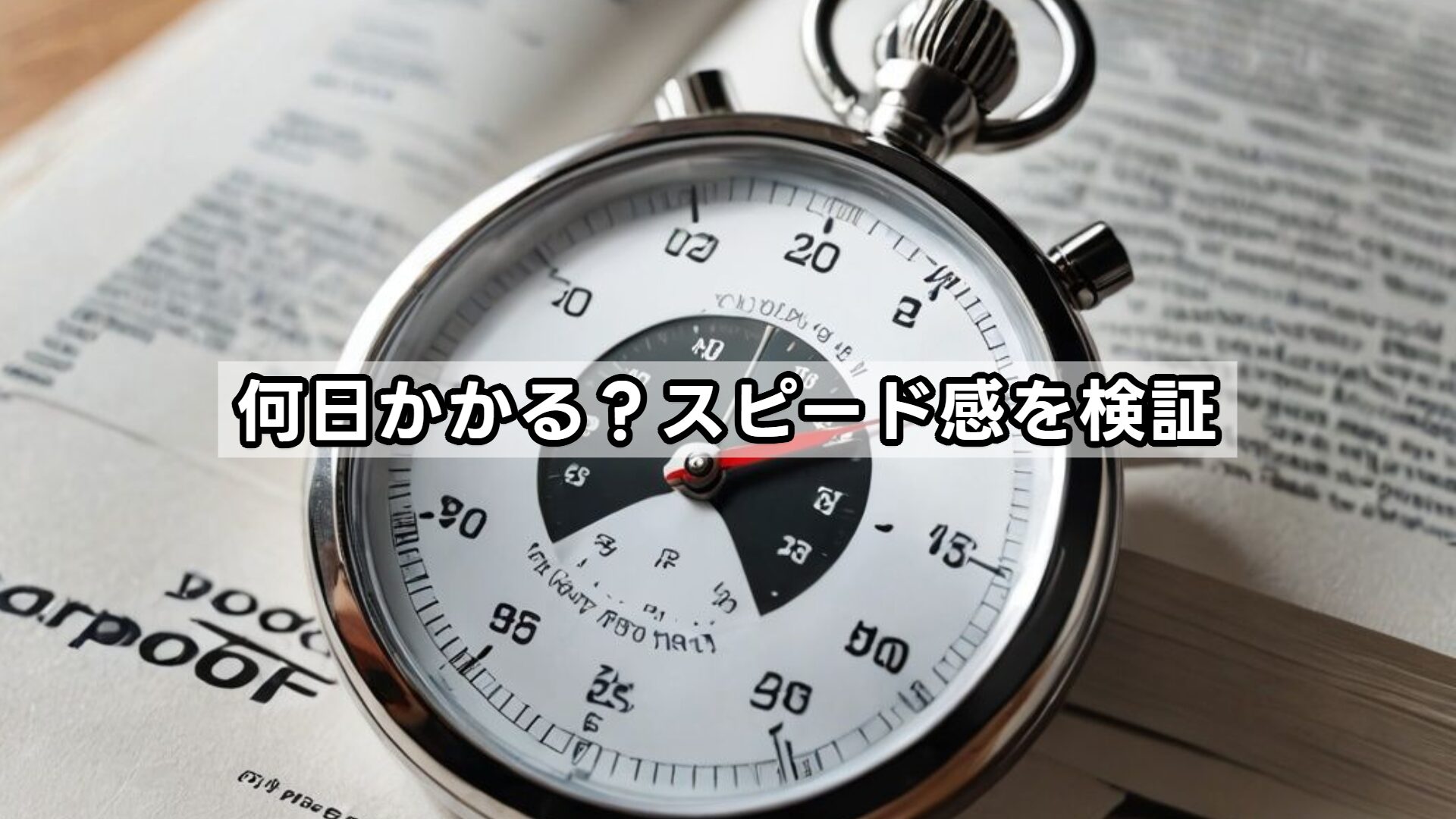 何日かかる？スピード感を検証