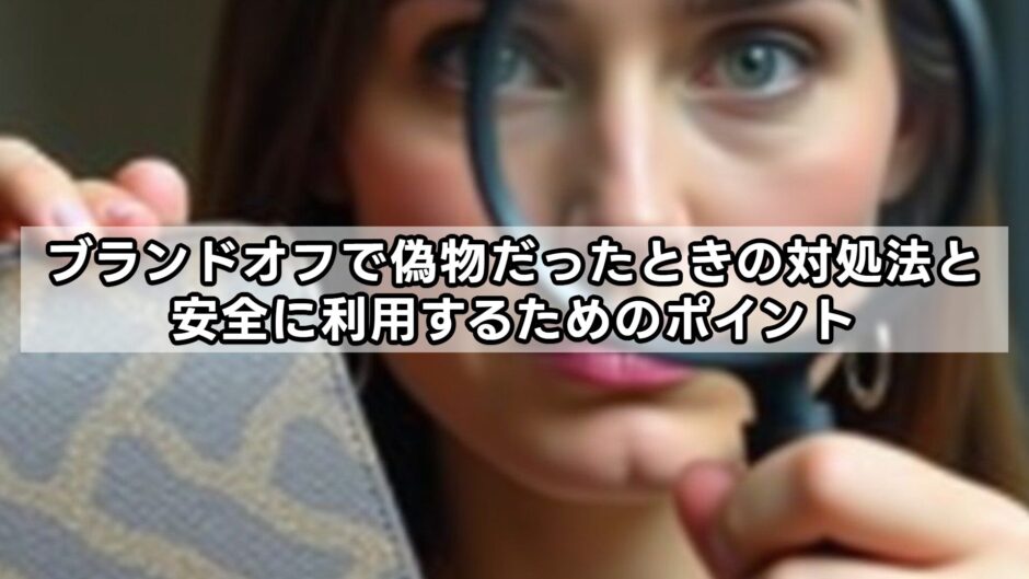 ブランドオフで偽物だったときの対処法と安全に利用するためのポイント