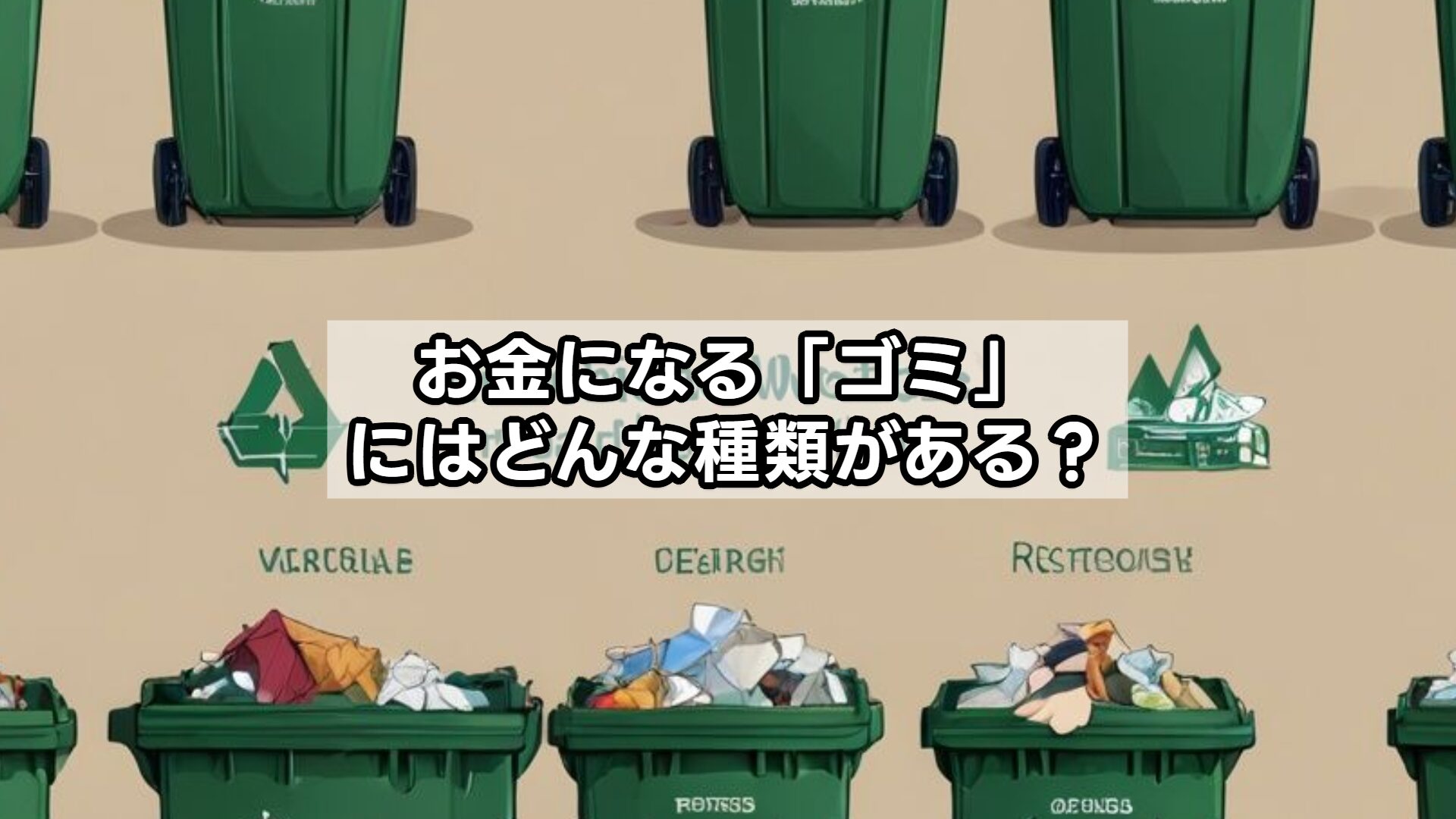 お金になる「ゴミ」にはどんな種類がある？