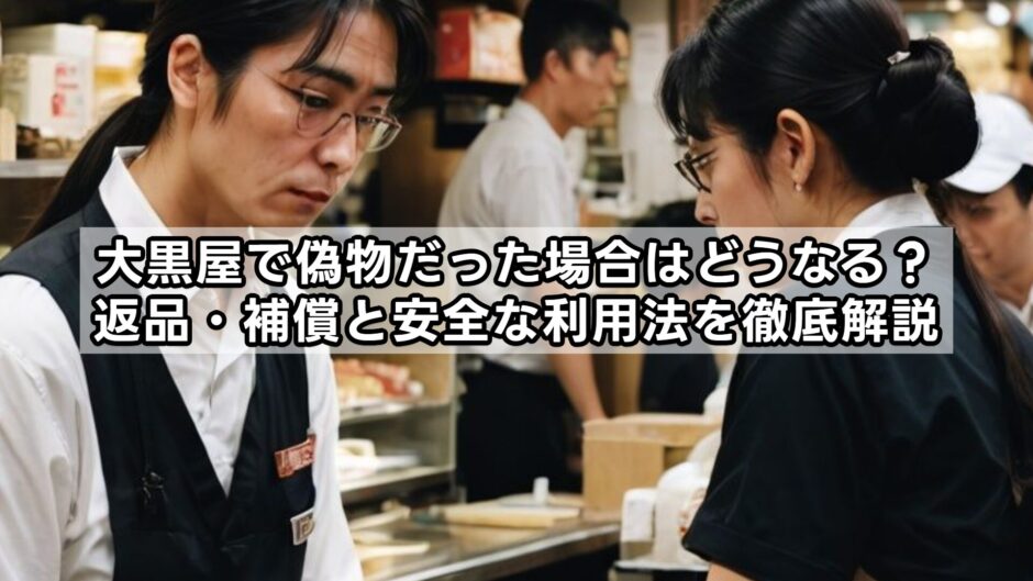 大黒屋で偽物だった場合はどうなる？返品・補償と安全な利用法を徹底解説