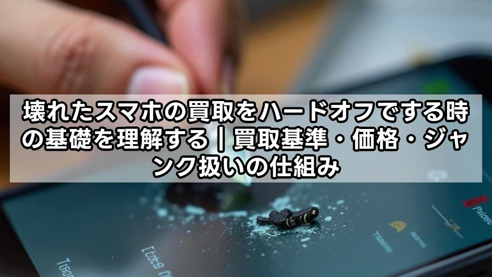 壊れたスマホの買取をハードオフでする時の基礎を理解する｜買取基準・価格・ジャンク扱いの仕組み