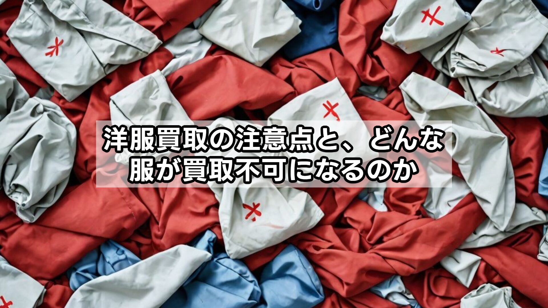 洋服買取の注意点と、どんな服が買取不可になるのか