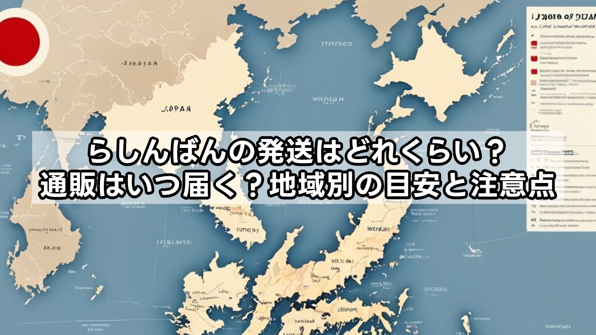 らしんばんの発送はどれくらい？通販はいつ届く？地域別の目安と注意点