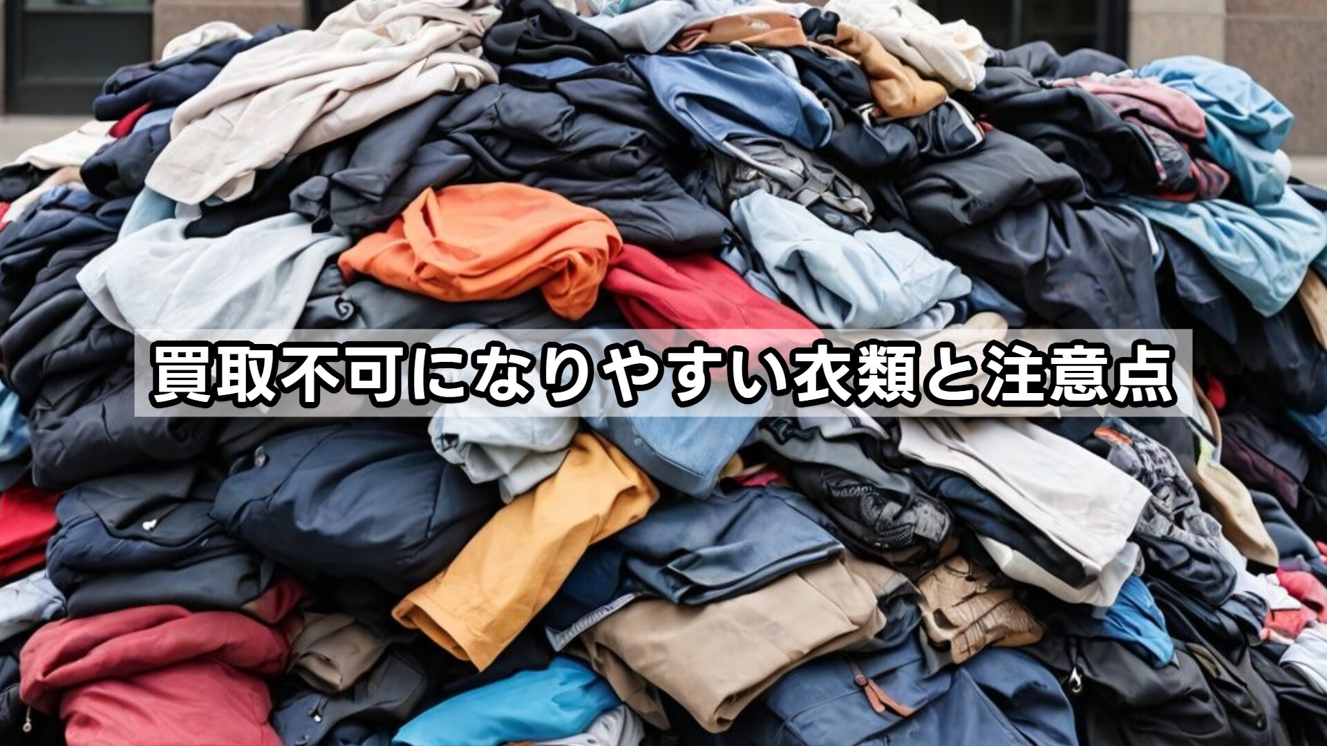 買取不可になりやすい衣類と注意点