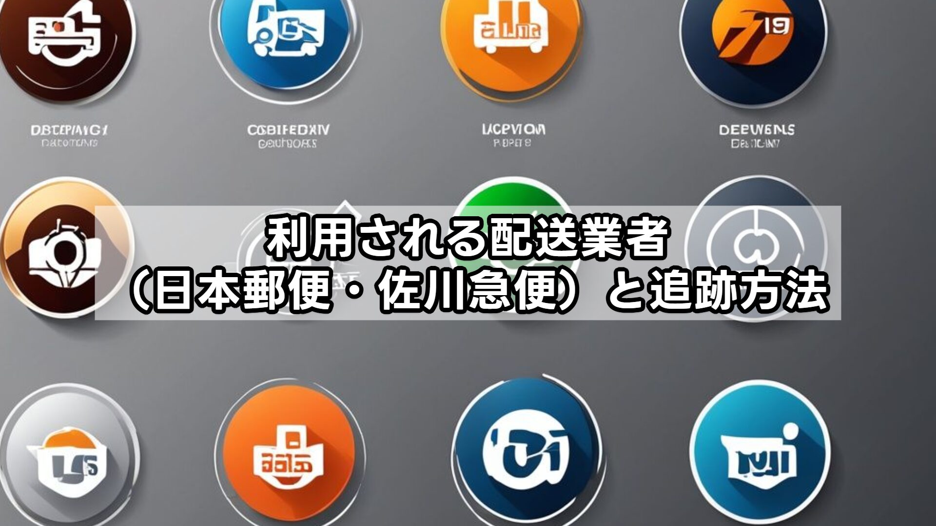 利用される配送業者（日本郵便・佐川急便）と追跡方法