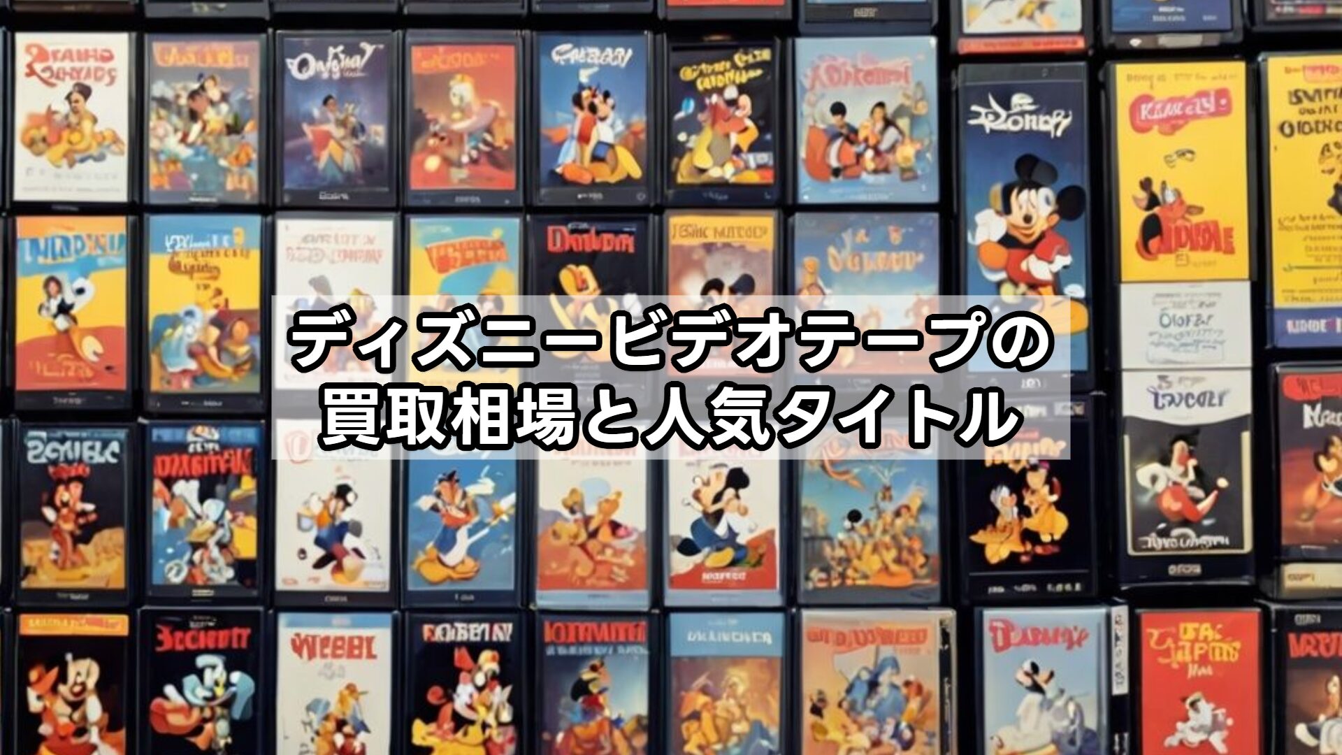 ディズニービデオテープの買取相場と人気タイトル