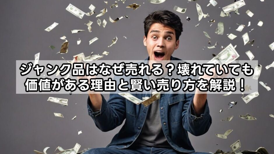 ジャンク品はなぜ売れる？壊れていても価値がある理由と賢い売り方を解説！