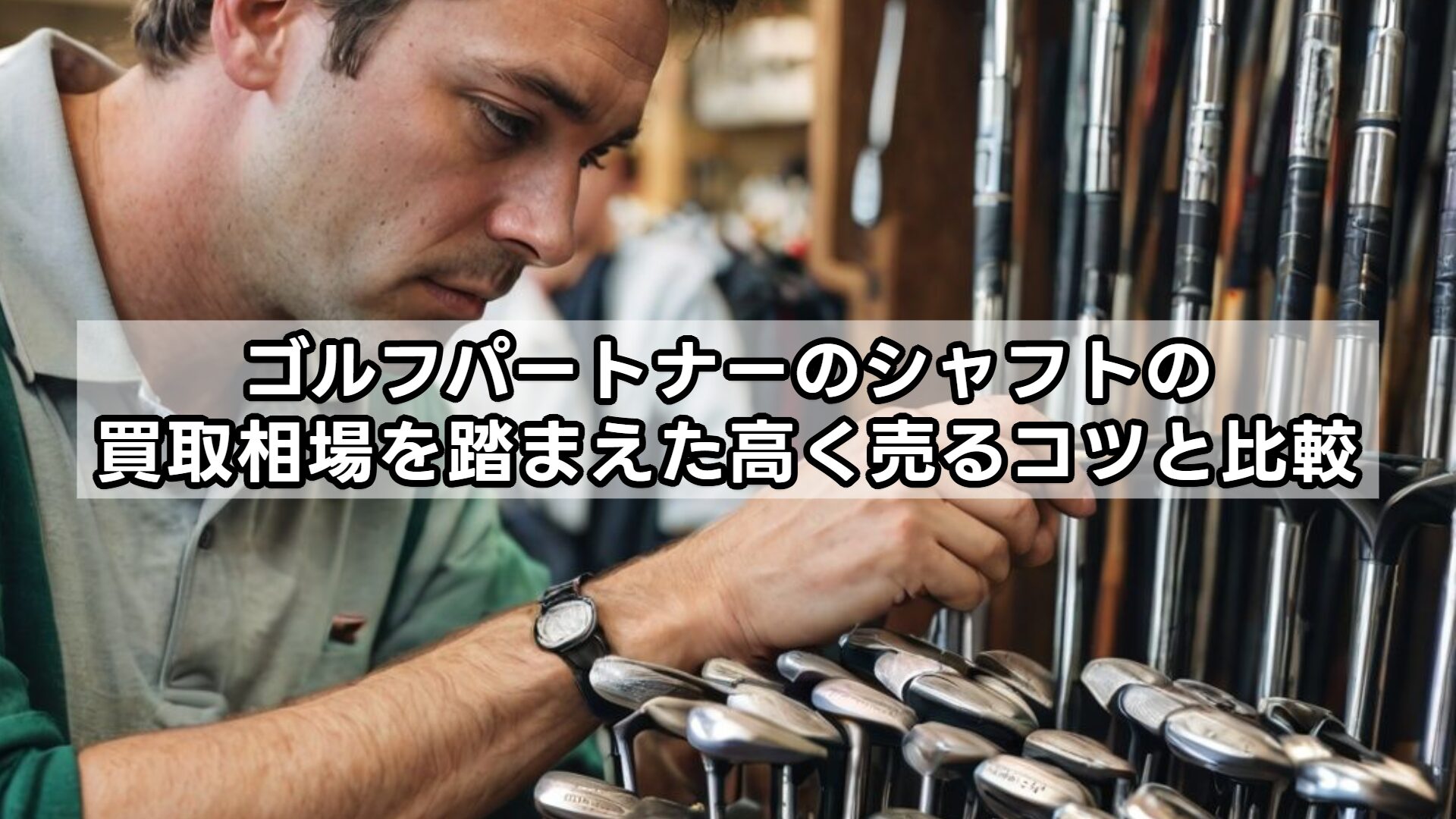 ゴルフパートナーのシャフトの買取相場を踏まえた高く売るコツと比較
