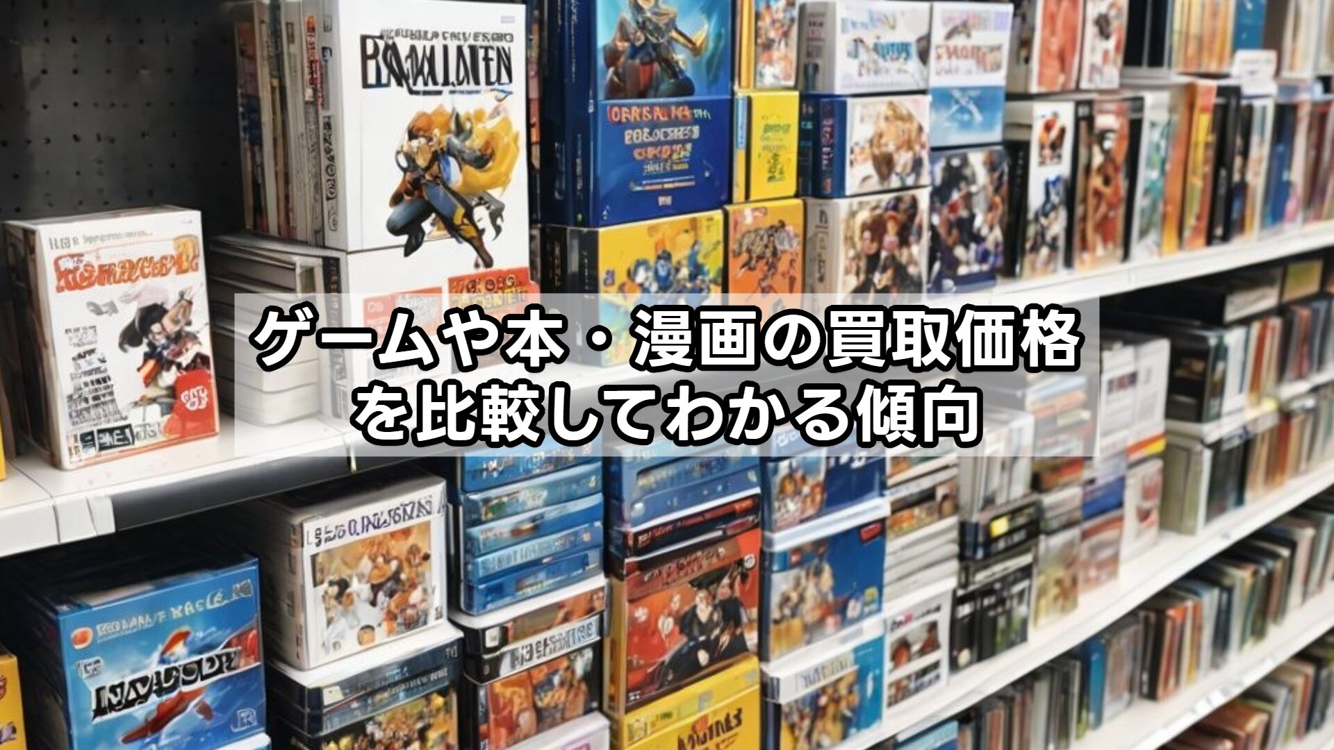 ゲームや本・漫画の買取価格を比較してわかる傾向