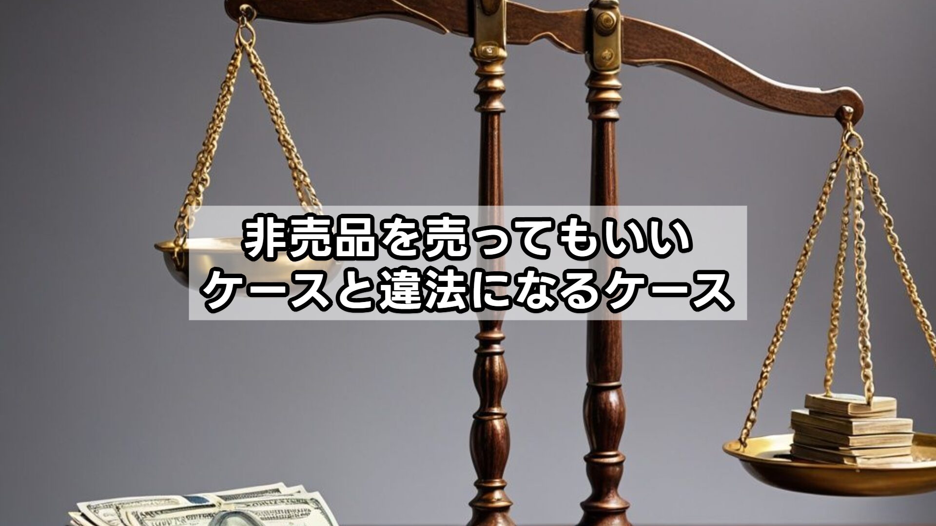 非売品を売ってもいいケースと違法になるケース