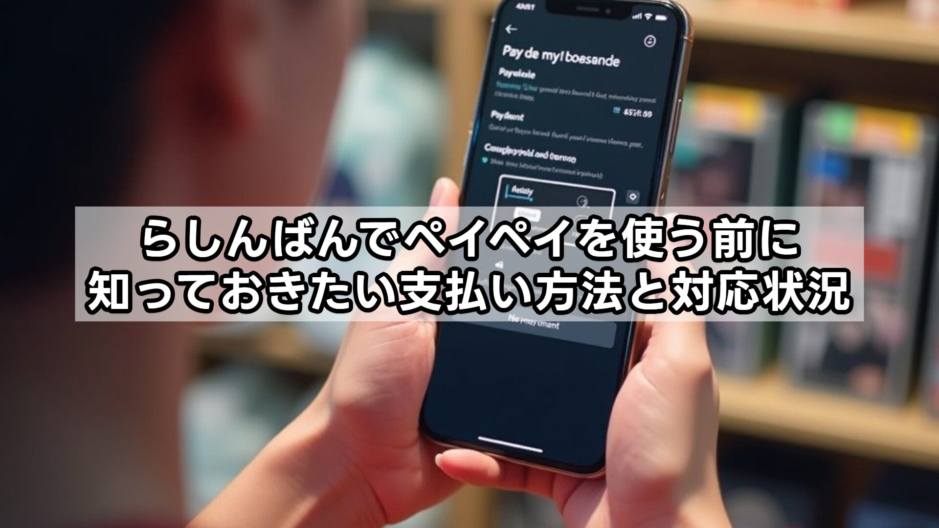 らしんばんでペイペイを使う前に知っておきたい支払い方法と対応状況