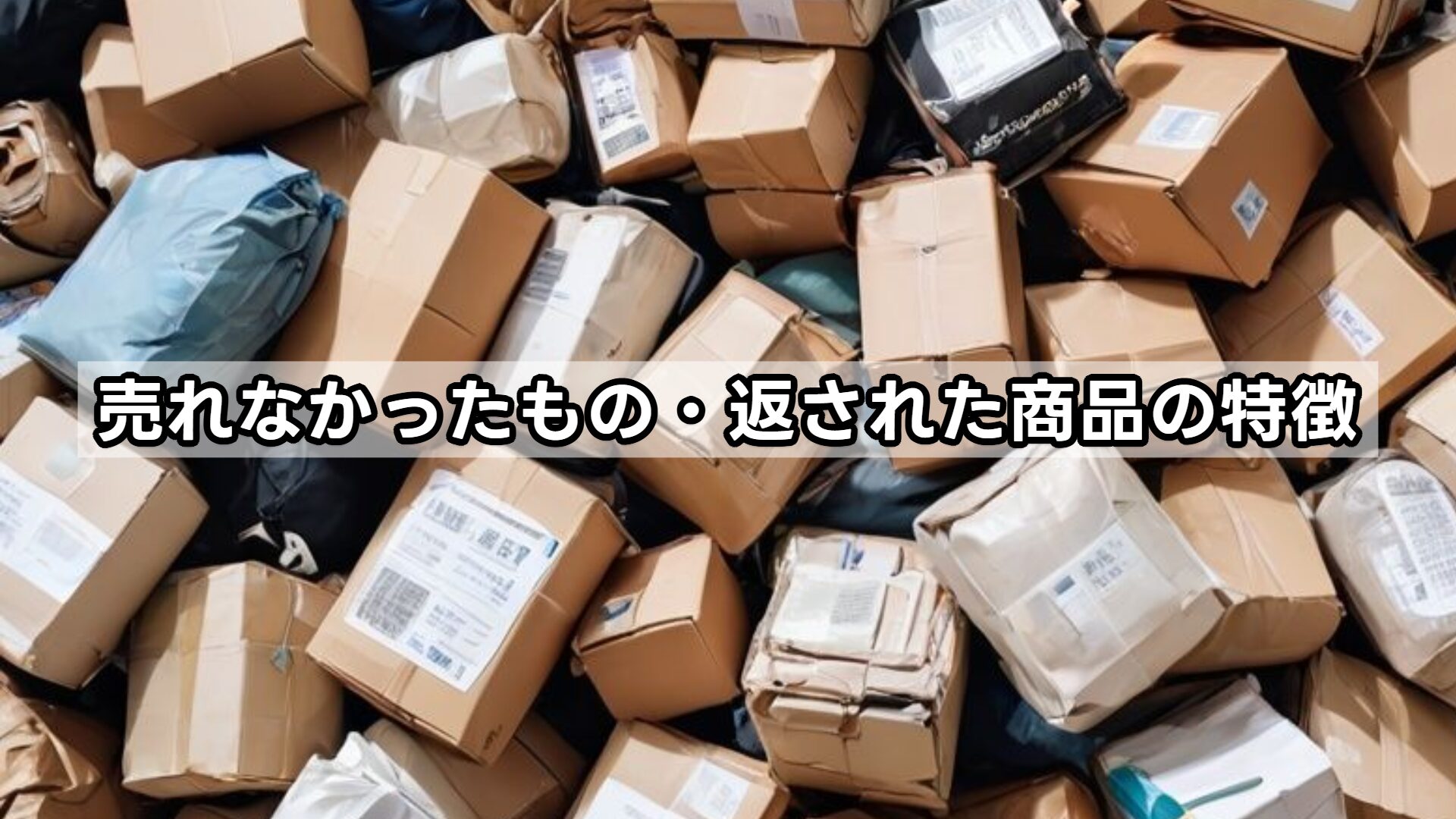 売れなかったもの・返された商品の特徴