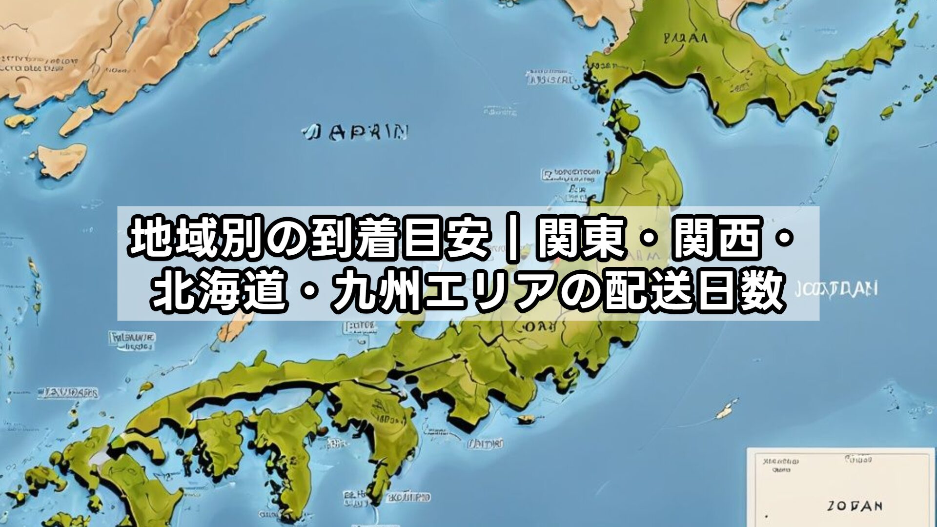 地域別の到着目安｜関東・関西・北海道・九州エリアの配送日数