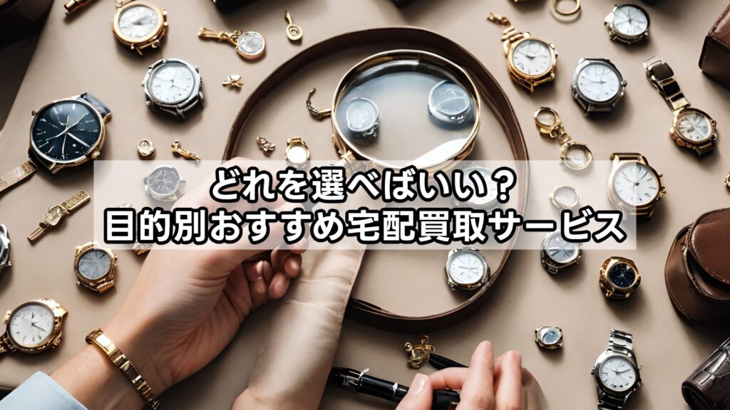 どれを選べばいい?目的別おすすめ宅配買取サービス