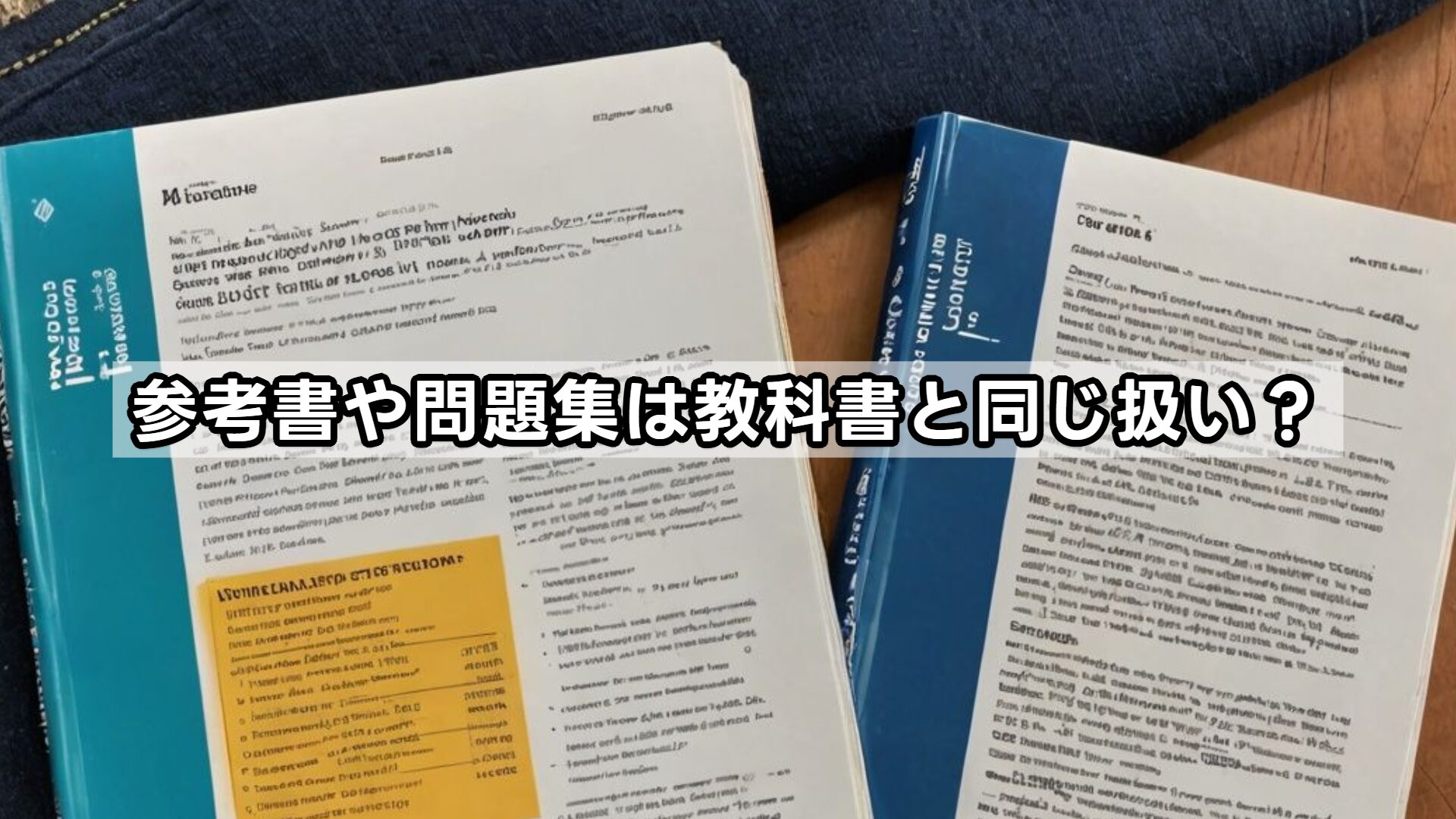 参考書や問題集は教科書と同じ扱い?