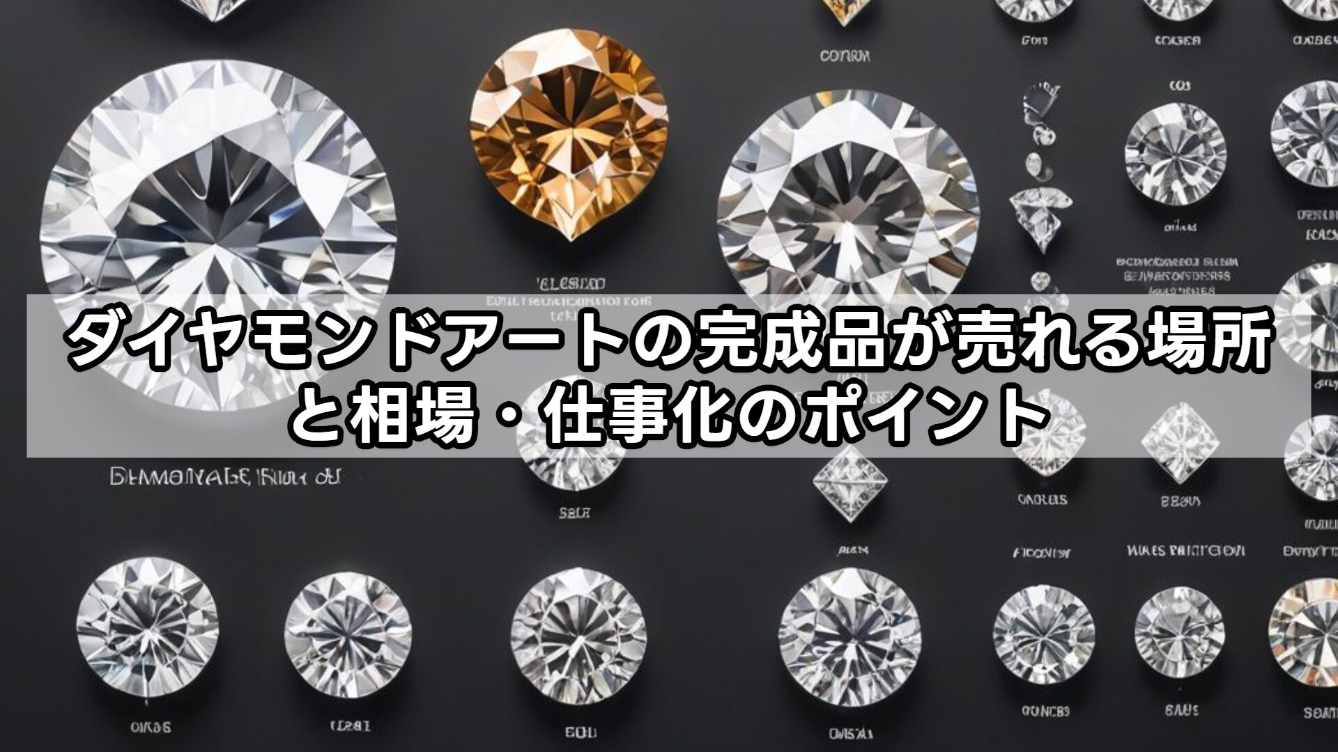 ダイヤモンドアートの完成品が売れる場所と相場・仕事化のポイント