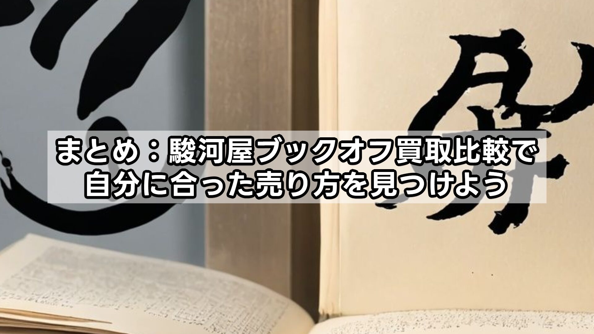 まとめ：駿河屋ブックオフ買取比較で自分に合った売り方を見つけよう