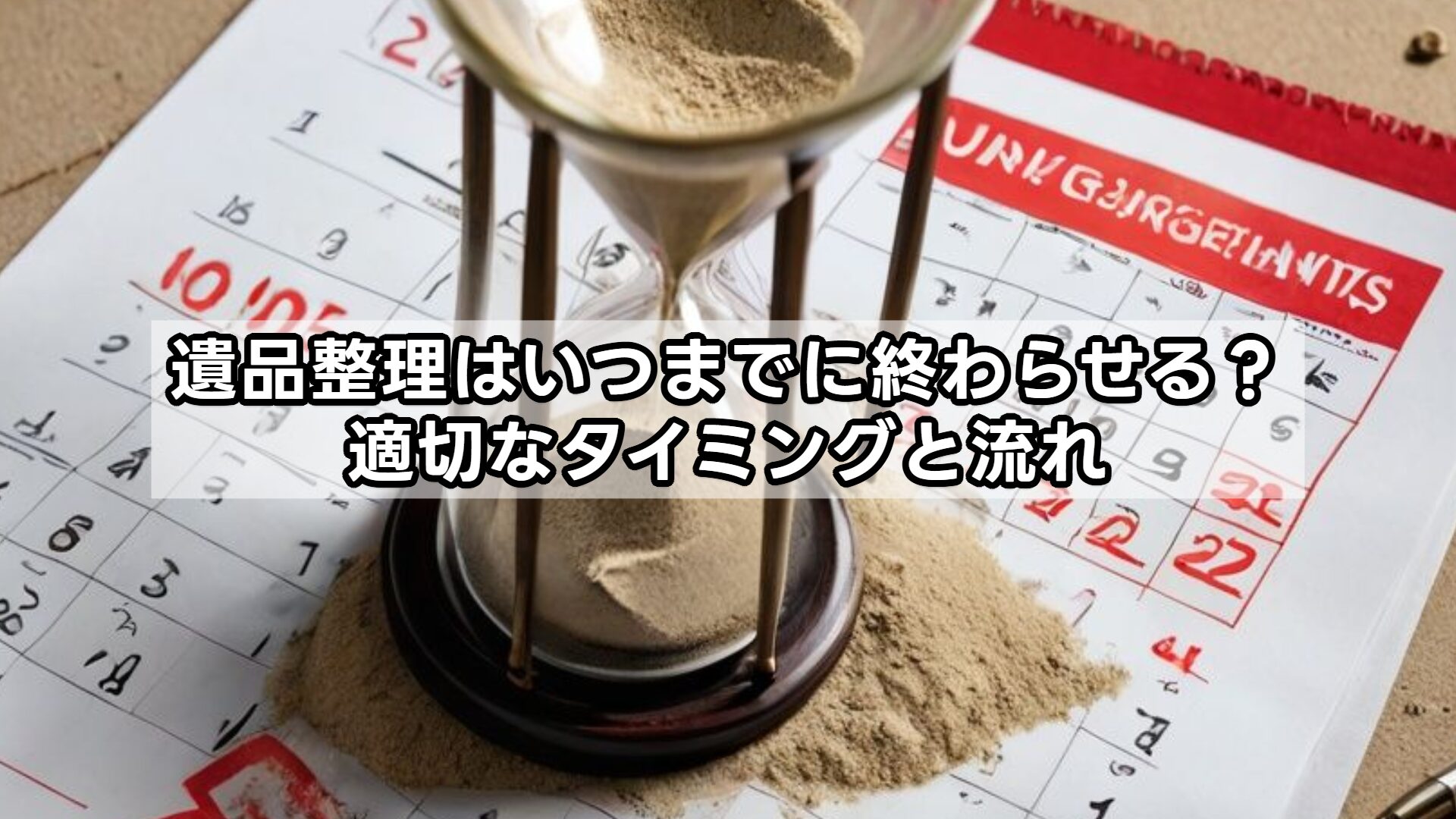 遺品整理はいつまでに終わらせる？適切なタイミングと流れ
