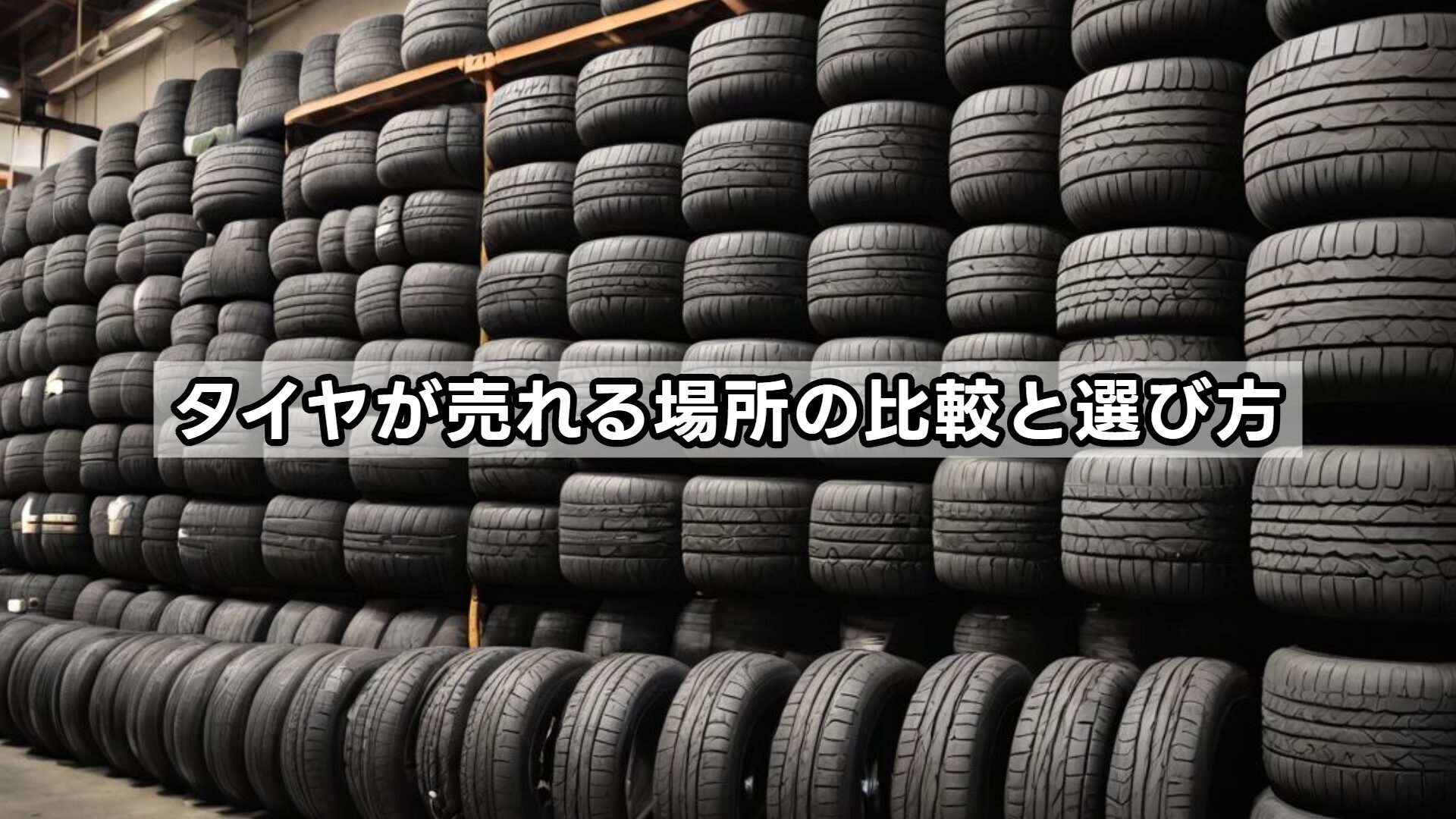 タイヤが売れる場所の比較と選び方